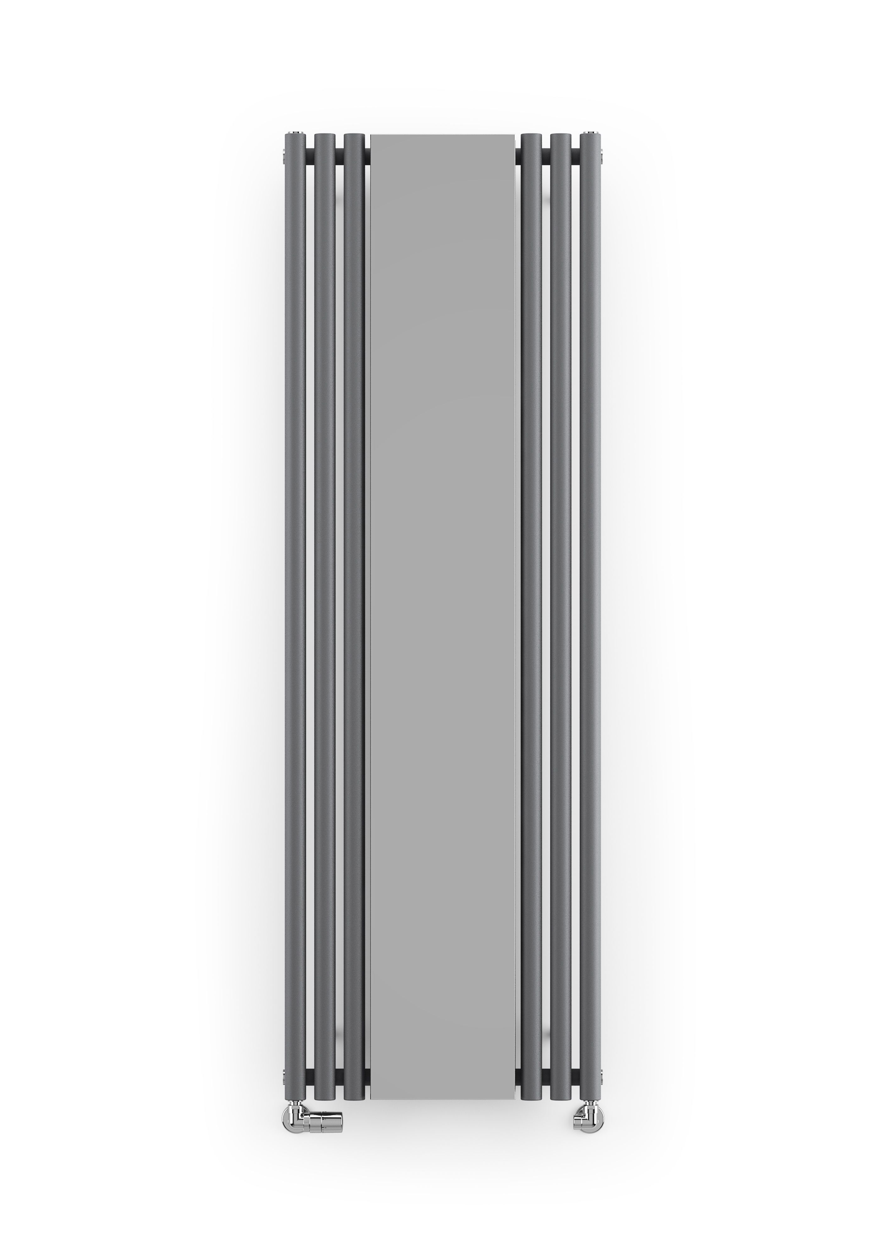 Terma Rolo Mirror Modern grey Vertical Designer Radiator, (W)590mm x (H)1800mm