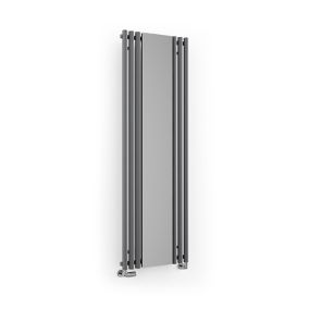 Terma Rolo mirror Vertical Designer Radiator, Modern Grey (W)590mm (H)1800mm