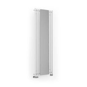 Terma Rolo mirror Vertical Designer Radiator, White (W)590mm (H)1800mm