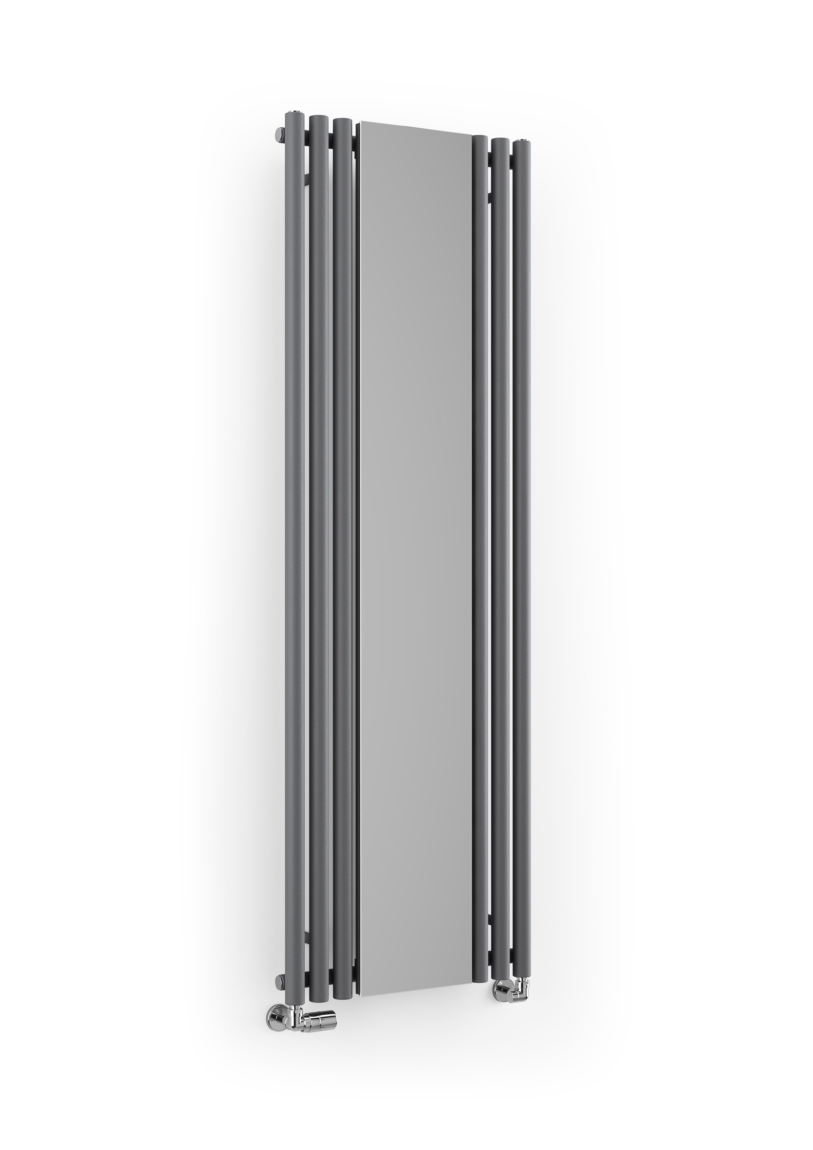 Terma Rolo Mirror WGROM180059 KDGRUC01 Grey Vertical Designer Radiator, (W)590mm x (H)1800mm