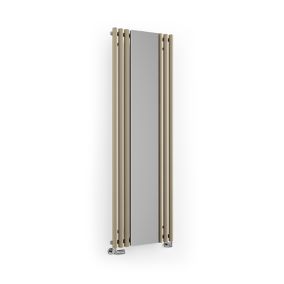 Terma Rolo Mirror WGROM180059 KQUAUC01 Brown Vertical Designer Radiator, (W)590mm x (H)1800mm