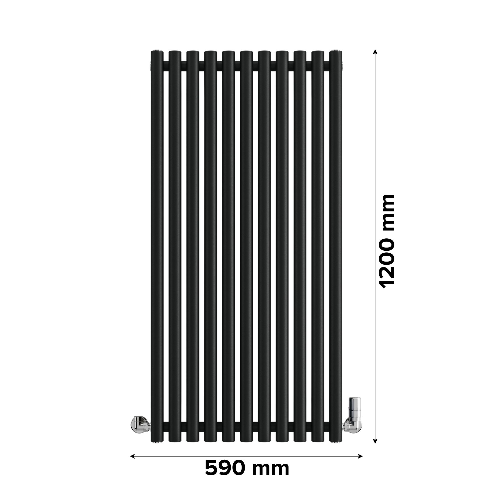 Terma Rolo Room Black Electric Horizontal or vertical Designer 3028BTU ...