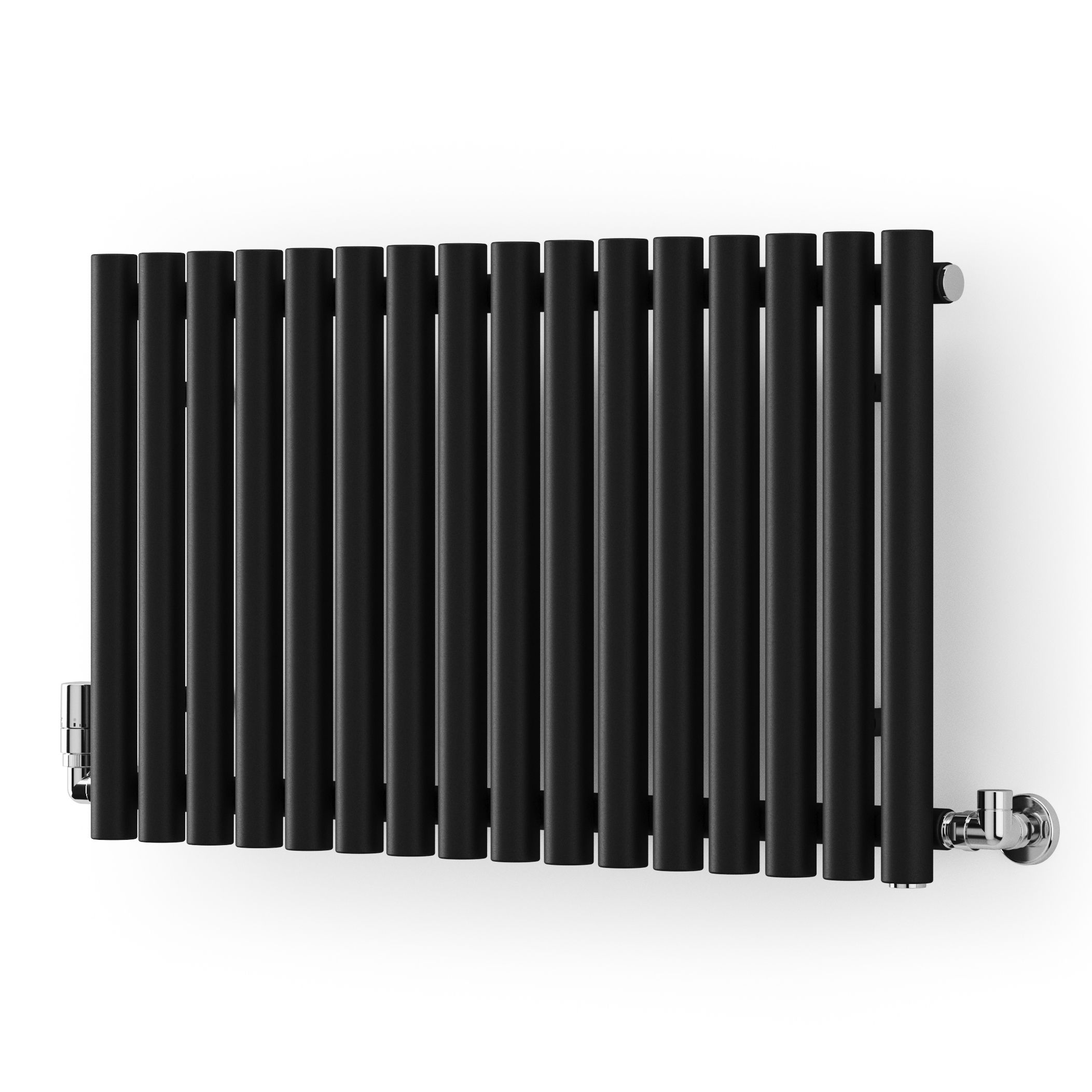 Terma Rolo Room Black Hydronic Horizontal Designer 2015BTU Radiator, (W)865mm x (H)500mm