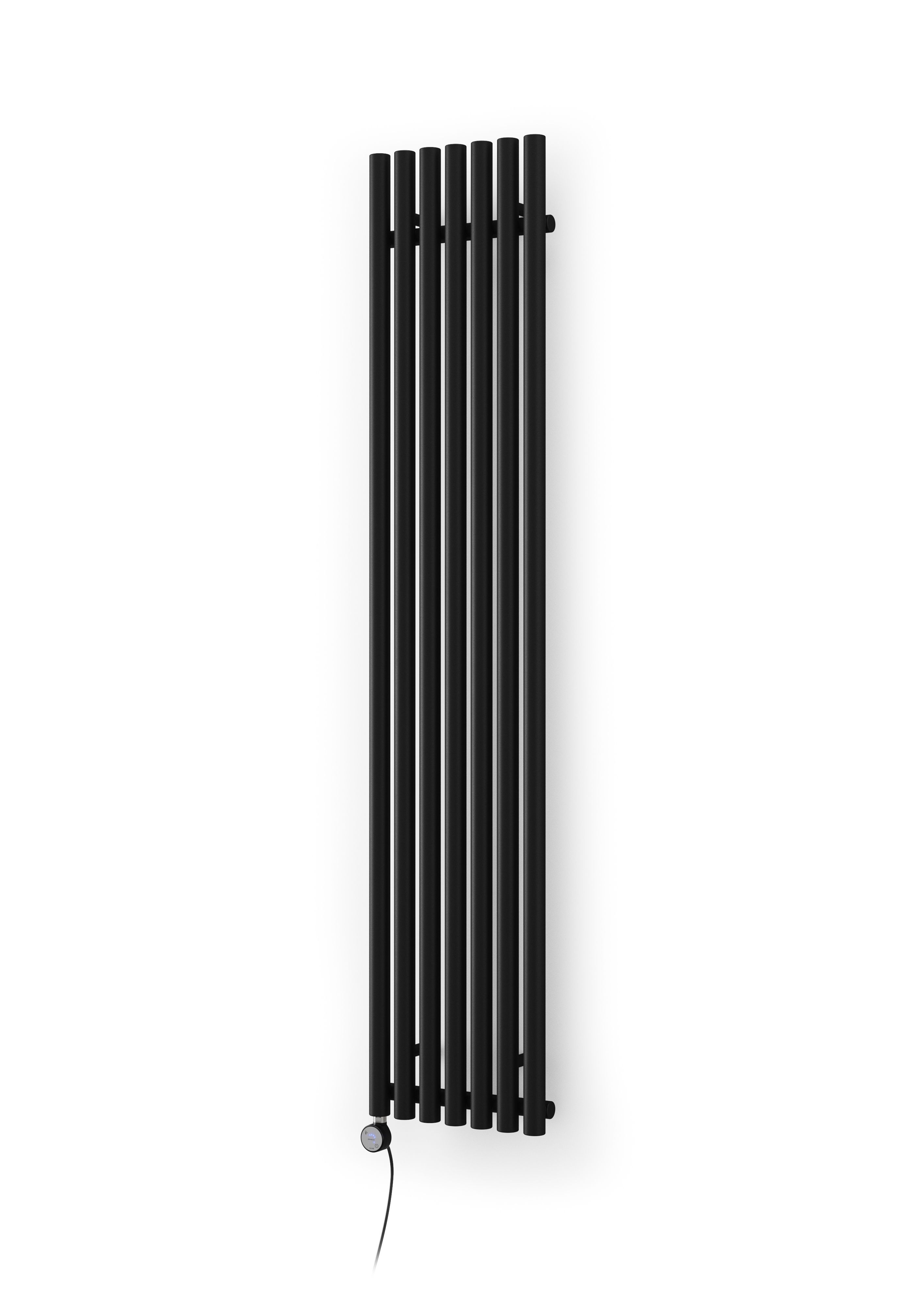 Terma Rolo Room Black Vertical Electric designer Radiator, (W)370mm x (H)1800mm