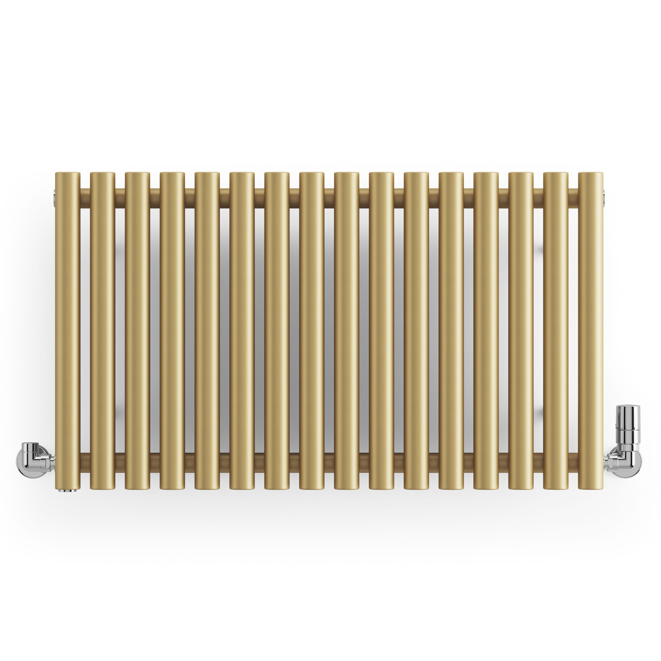 Terma Rolo Room Brass Hydronic Horizontal Designer 2015BTU Radiator, (W ...