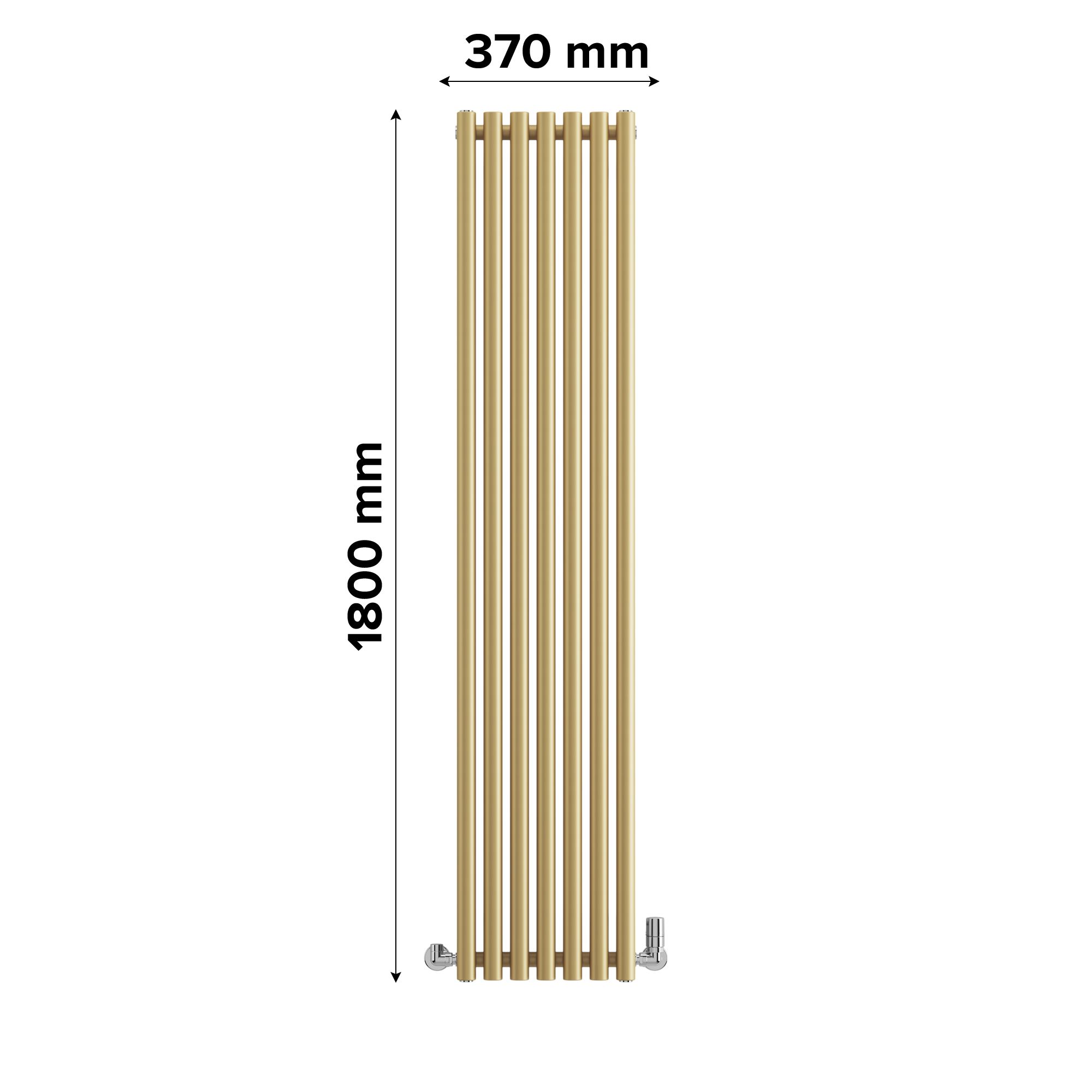 Terma Rolo Room Brass Hydronic Horizontal or vertical Designer 2735BTU ...