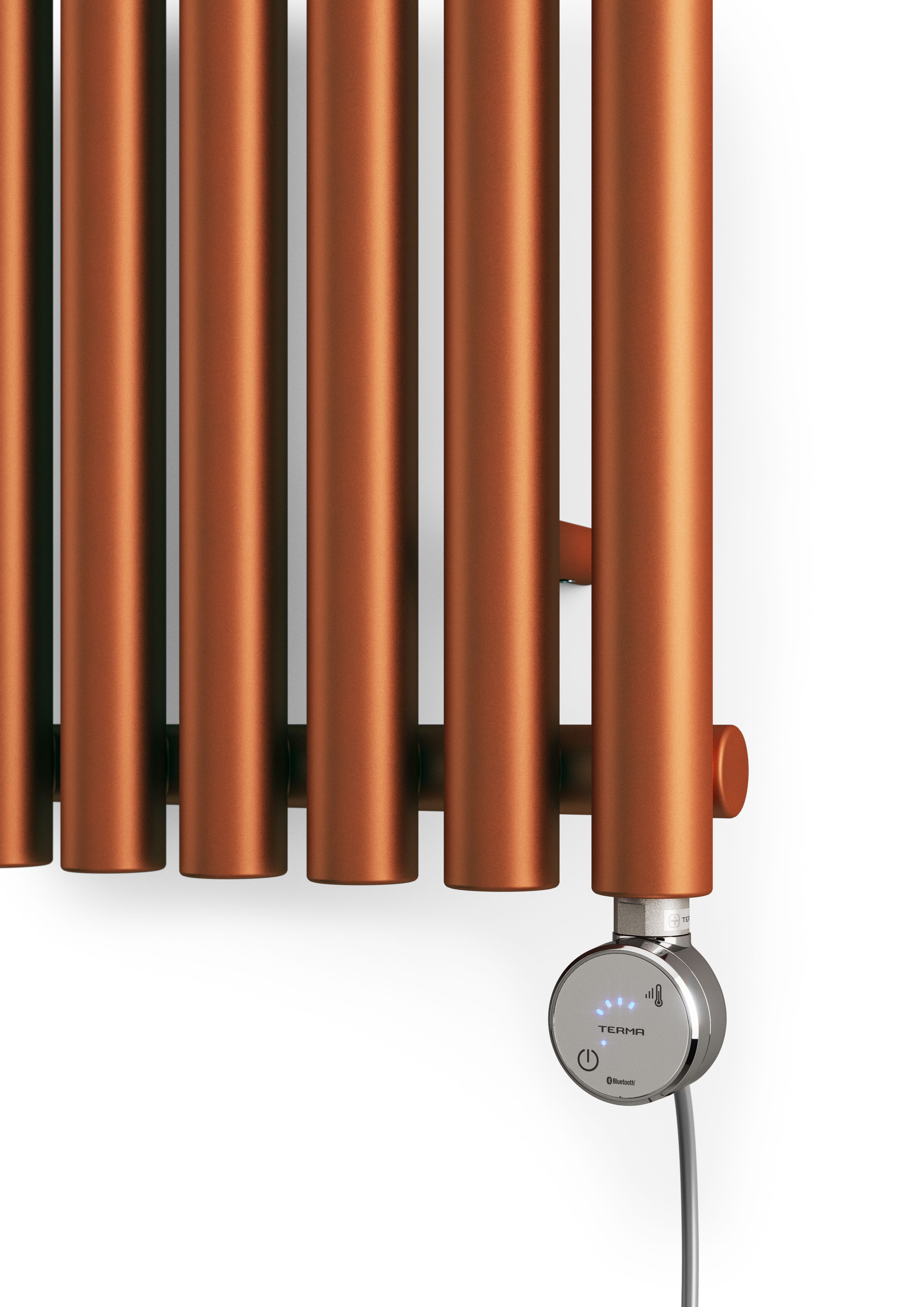 Terma Rolo Room Copper Electric Vertical Designer 3410BTU Radiator, (W ...