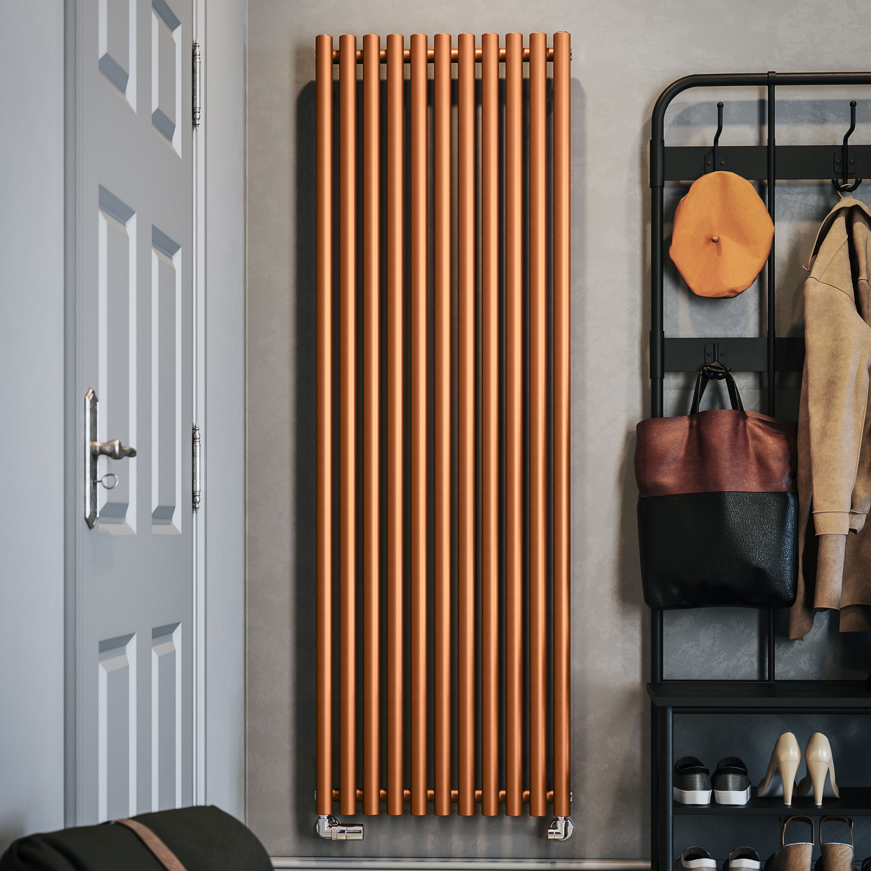 Terma Rolo Room Copper Hydronic Horizontal or vertical Designer 4297BTU ...