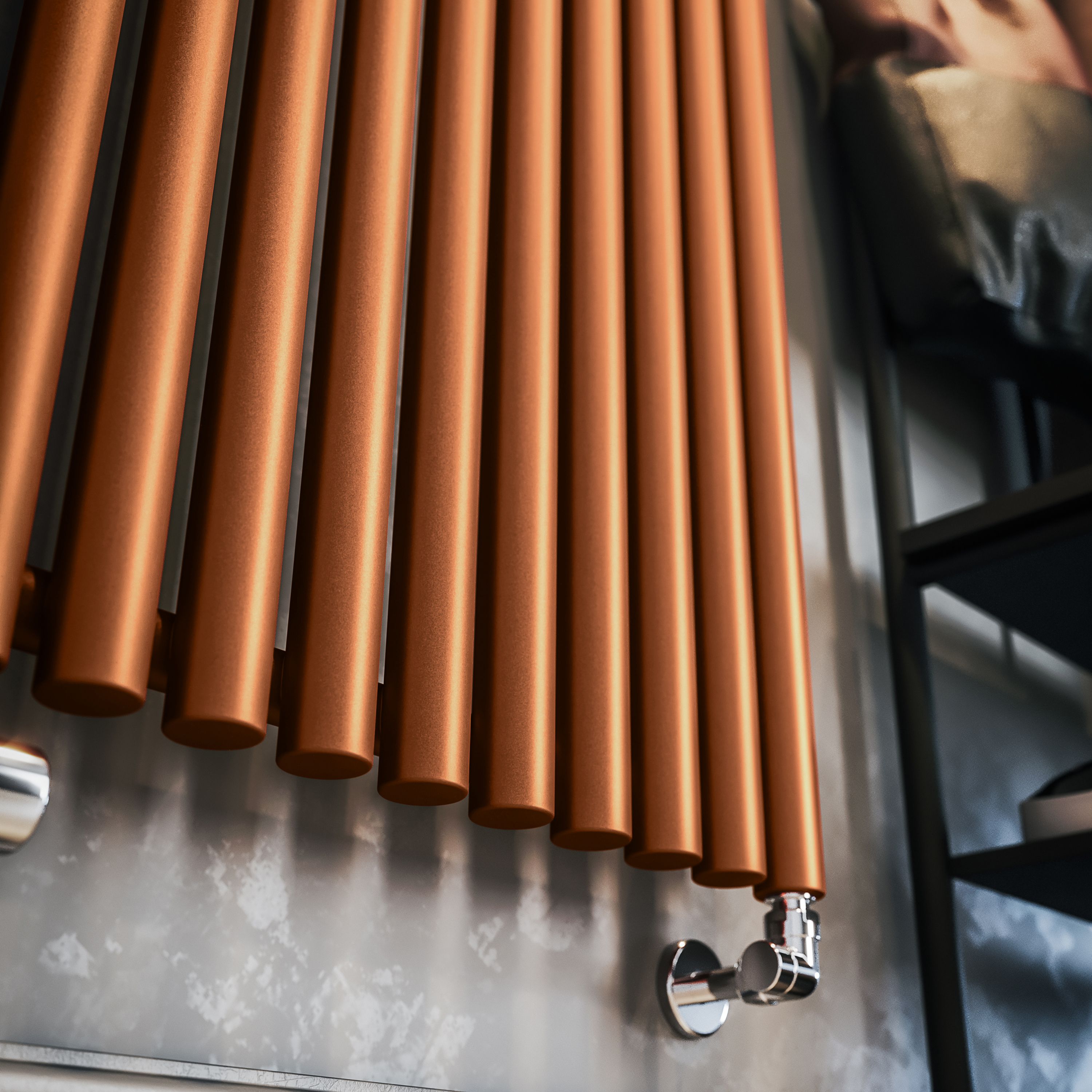Terma Rolo Room Copper Hydronic Horizontal or vertical Designer 4297BTU ...
