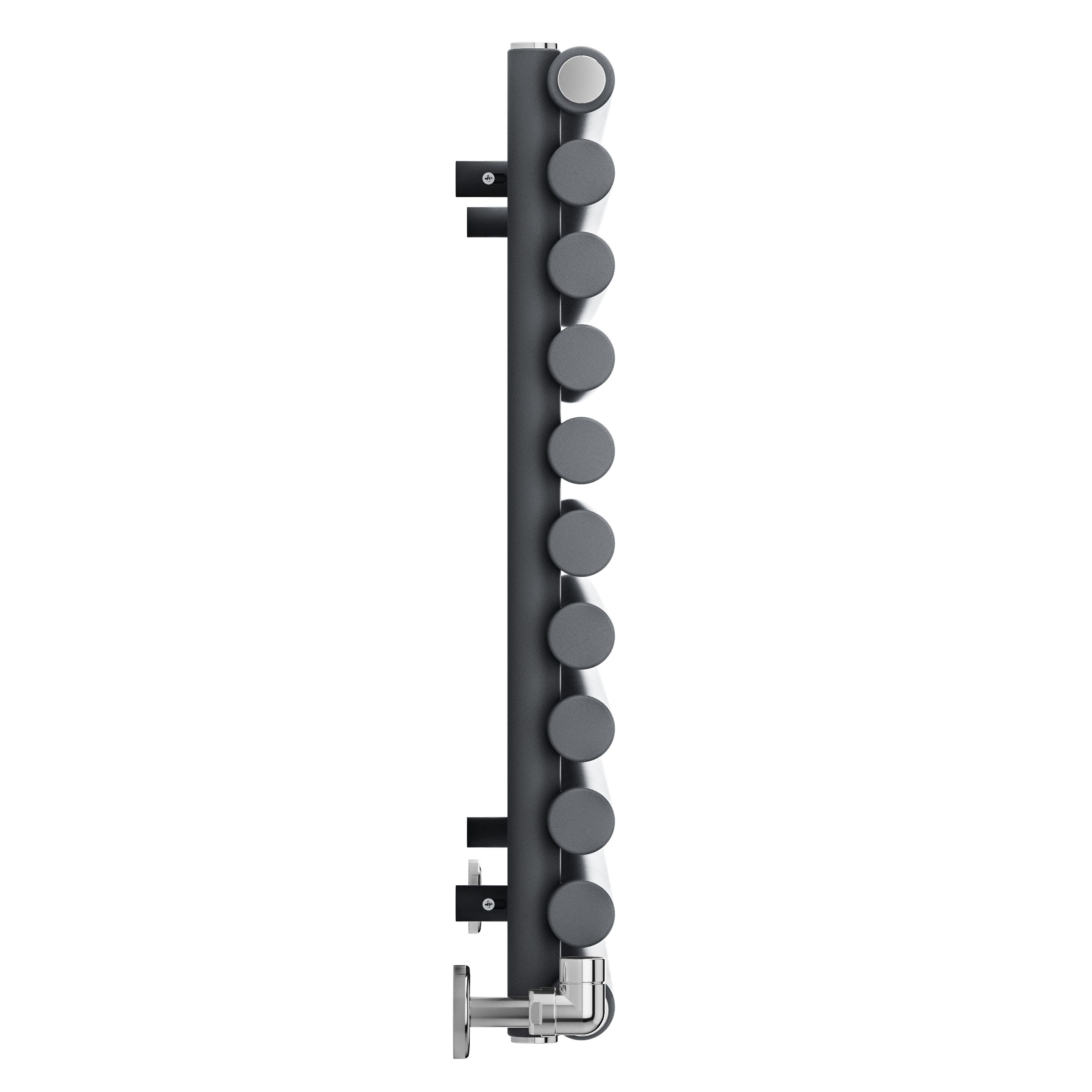 Terma Rolo Room Dark Grey Electric Horizontal or vertical Designer 3028BTU Radiator, (W)590mm x (H)1200mm