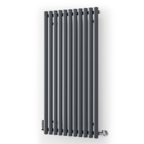 Terma Rolo Room Grey Horizontal or vertical Designer Radiator, (W)590mm x (H)1200mm