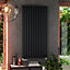 Terma Rolo Room Matt black Horizontal or vertical Designer Radiator, (W)590mm x (H)1200mm