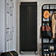 Terma Rolo Room Matt black Horizontal or vertical Designer Radiator, (W)590mm x (H)1800mm