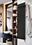 Terma Rolo Room Matt black Vertical Electric designer Radiator, (W)480mm x (H)1800mm