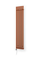 Terma Rolo Room Matt copper Vertical Electric designer Radiator, (W)370mm x (H)1800mm