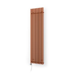 Terma Rolo Room Matt copper Vertical Electric designer Radiator, (W)480mm x (H)1800mm