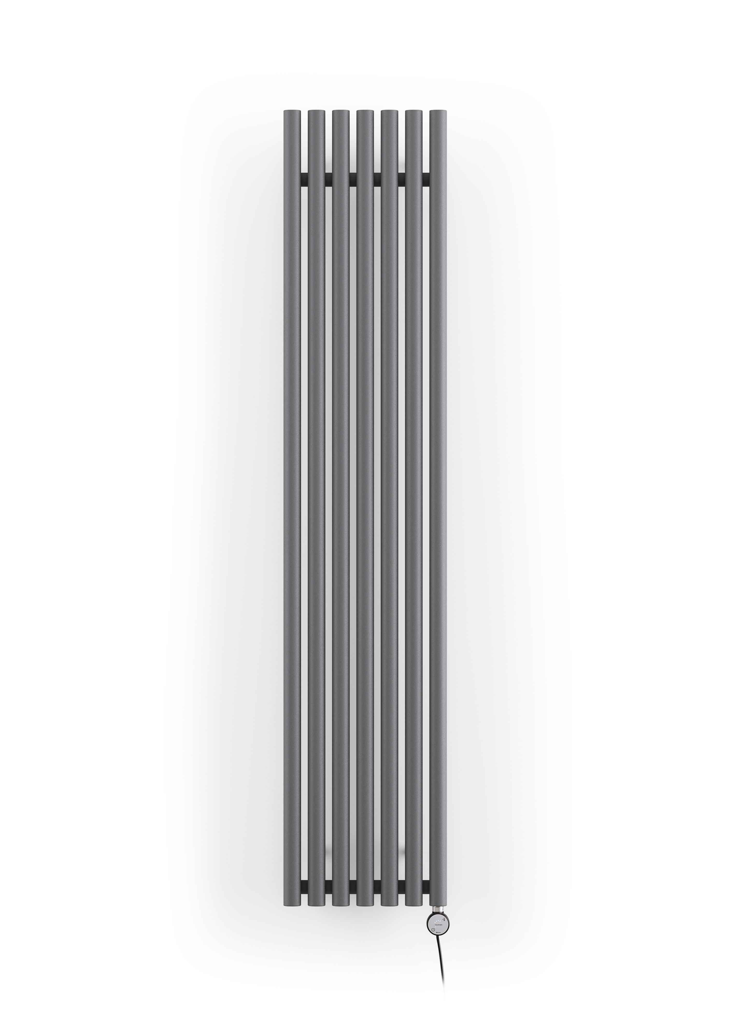 Terma Rolo room Modern grey Vertical Electric designer Radiator, (W)370mm x (H)1800mm