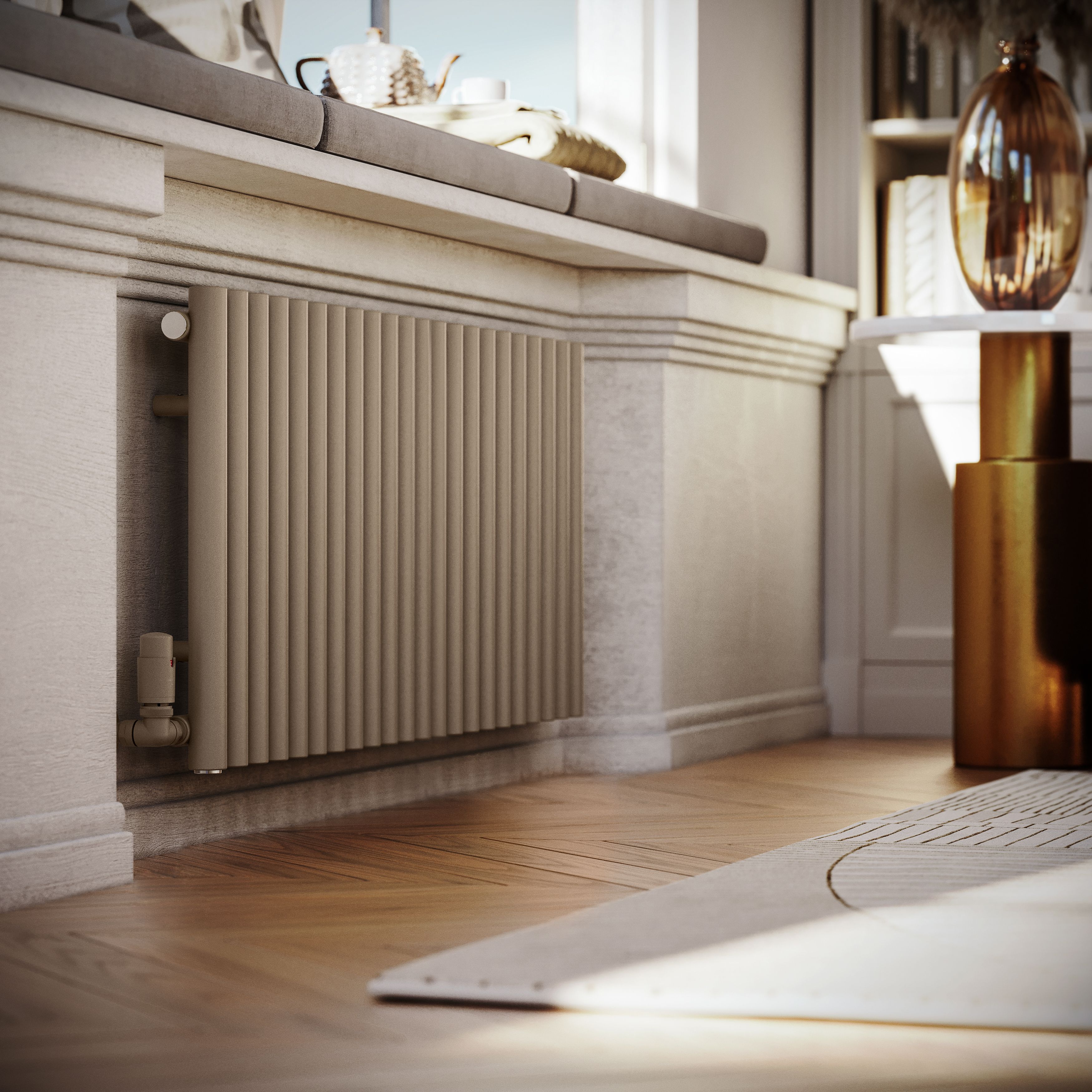 Terma Rolo Room Quartz Mocha Hydronic Horizontal Designer 2768BTU ...
