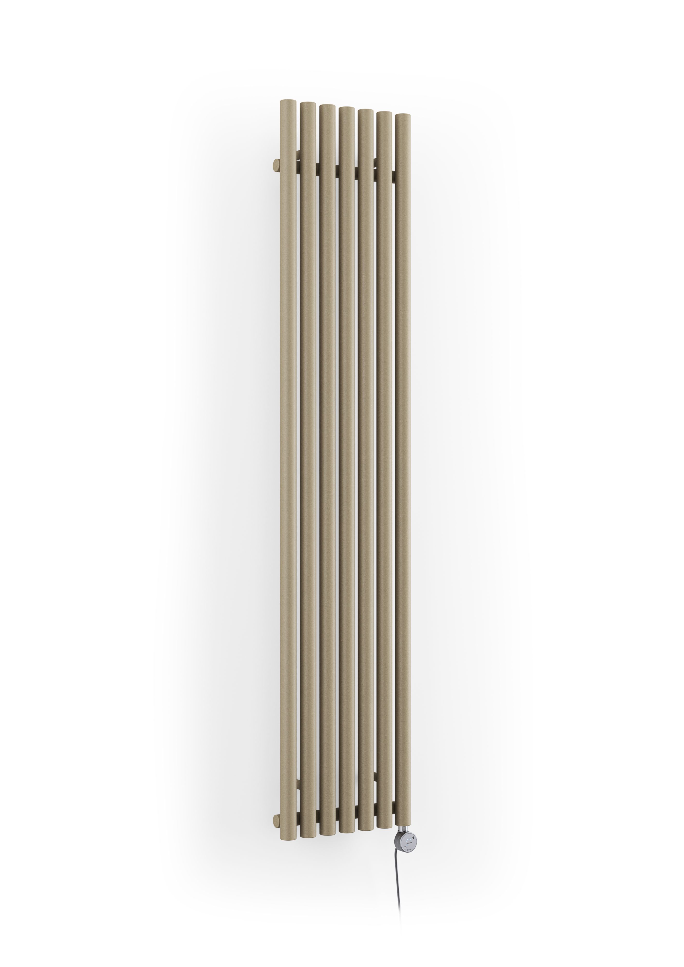 Terma Rolo room Quartz mocha Vertical Electric designer Radiator, (W)370mm x (H)1800mm