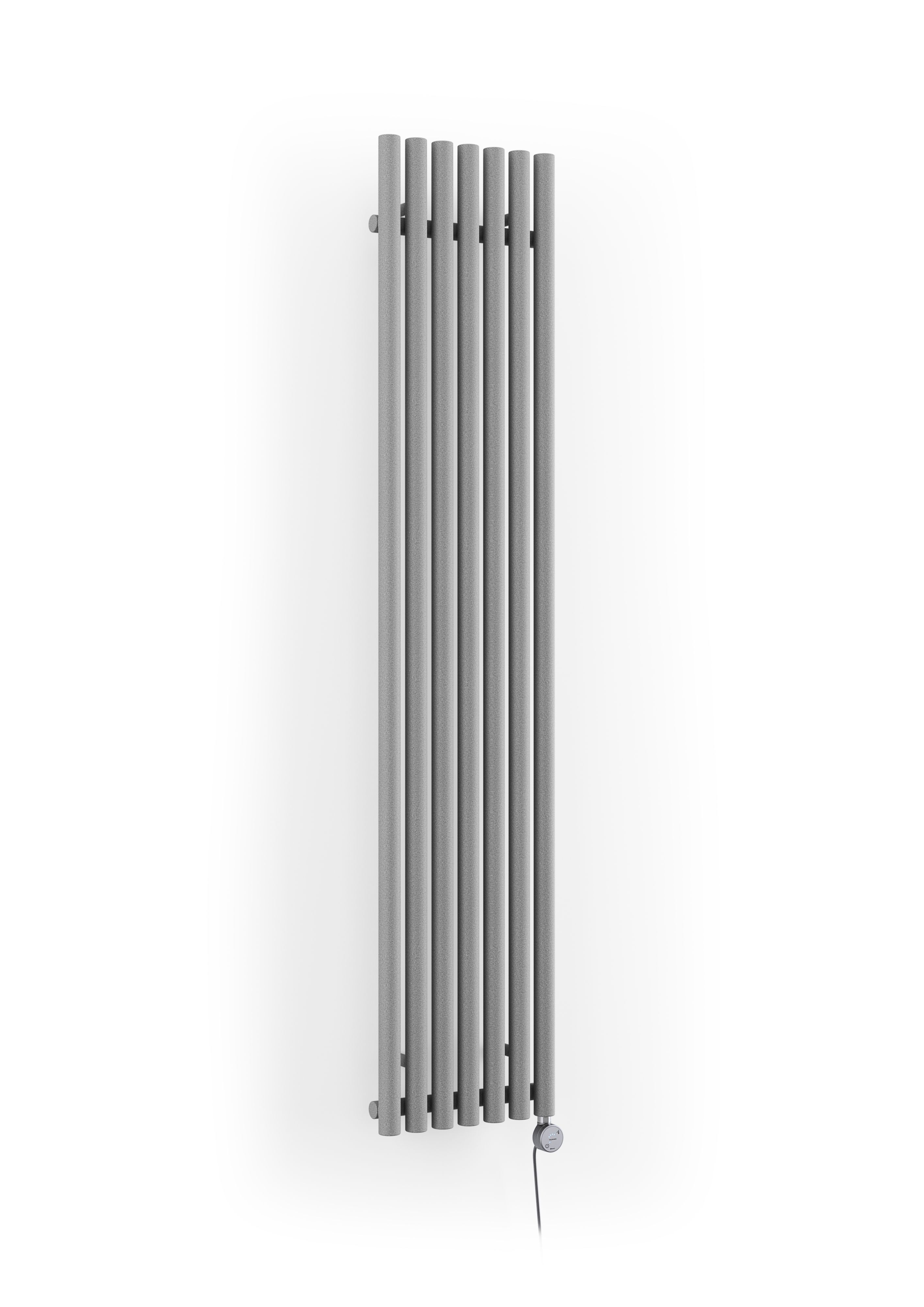 Terma Rolo room Salt n pepper Vertical Electric designer Radiator, (W)370mm x (H)1800mm