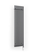 Terma Rolo room Vertical Electric designer Radiator, Modern grey (W)480mm (H)1800mm