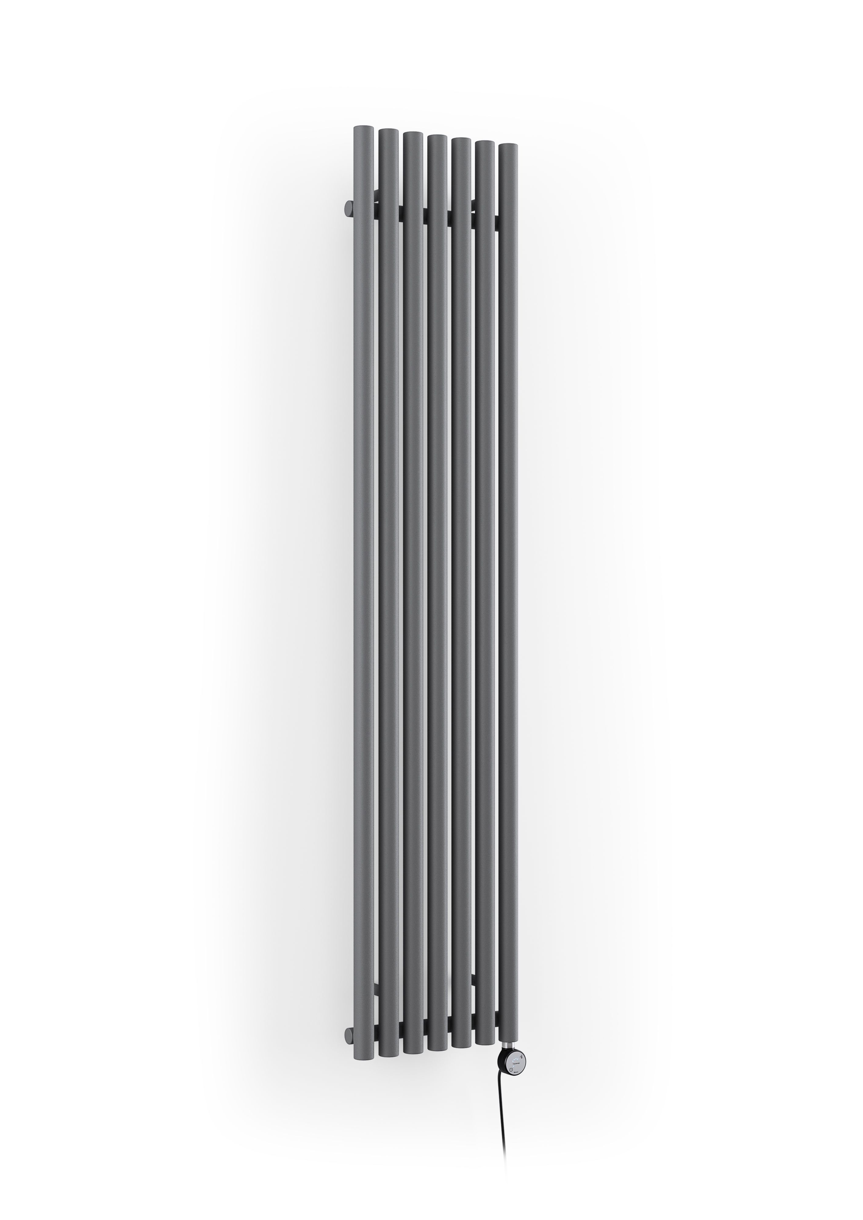 Terma Rolo Room WLROR180037 SDGRESMOBP01 Grey Vertical Electric designer Radiator, (W)370mm x (H)1800mm