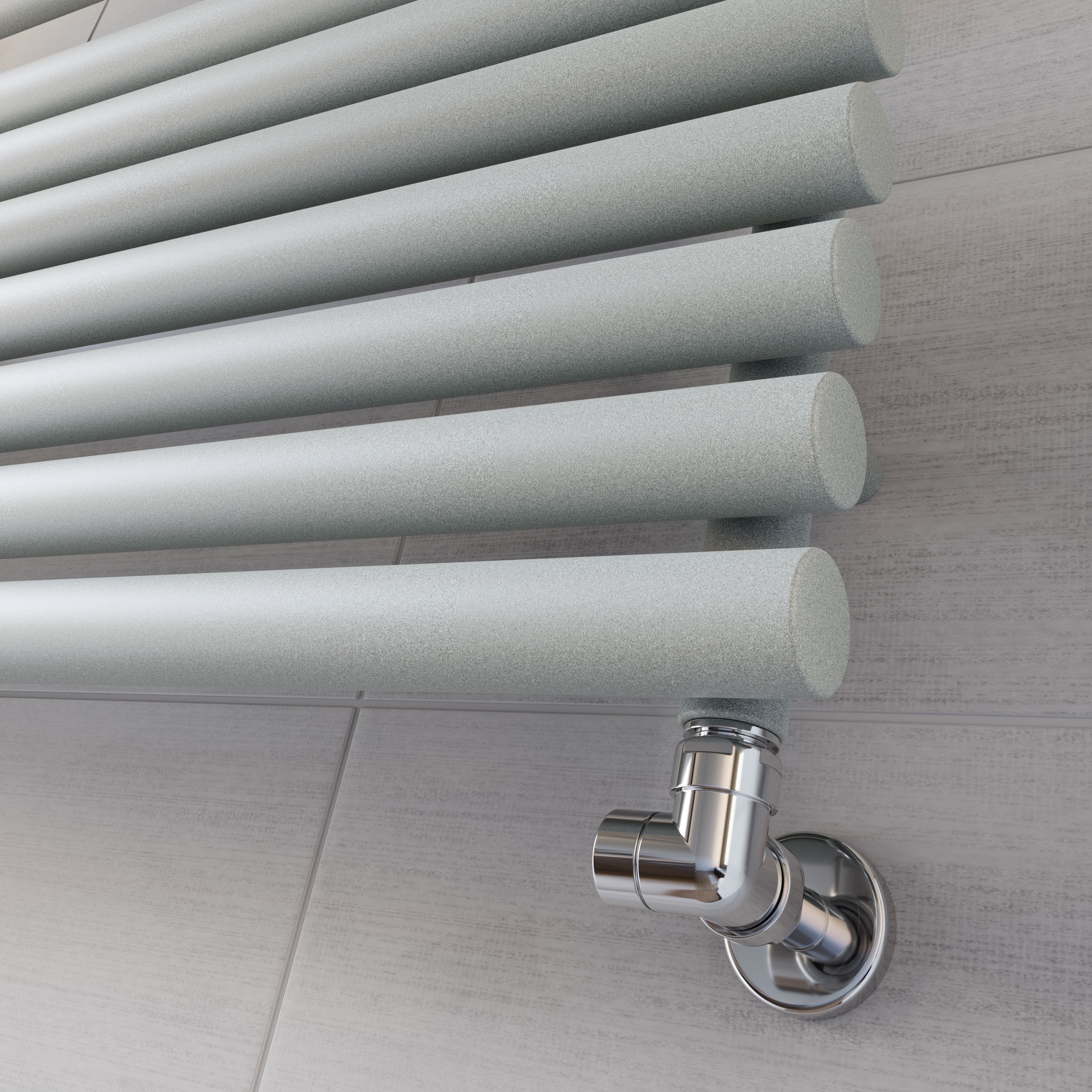 Terma Rolo Salt & Pepper Electric & gas Towel warmer (W)900mm x (H)590mm