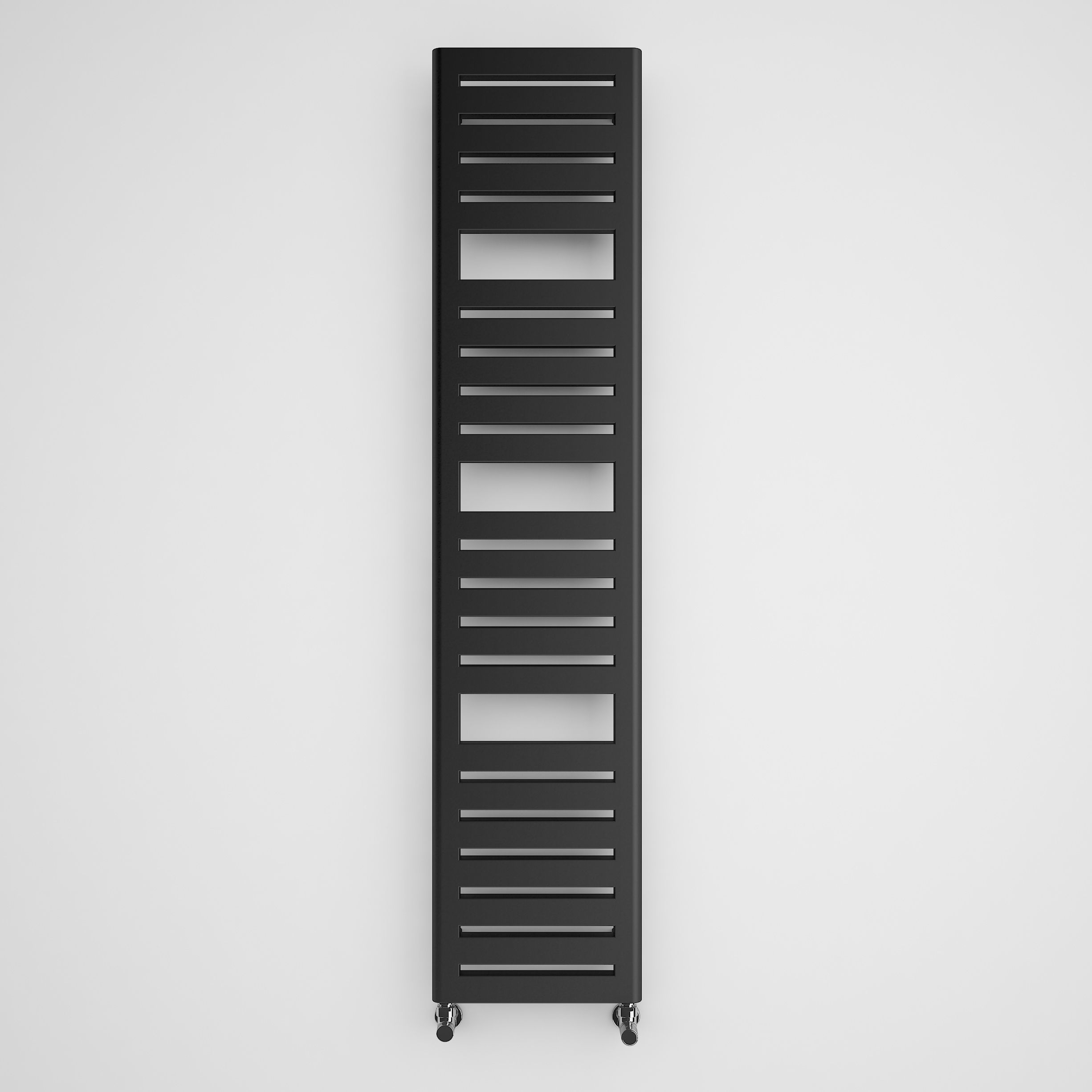 Terma Salisbury Metallic black Towel warmer (W)300mm x (H)1360mm