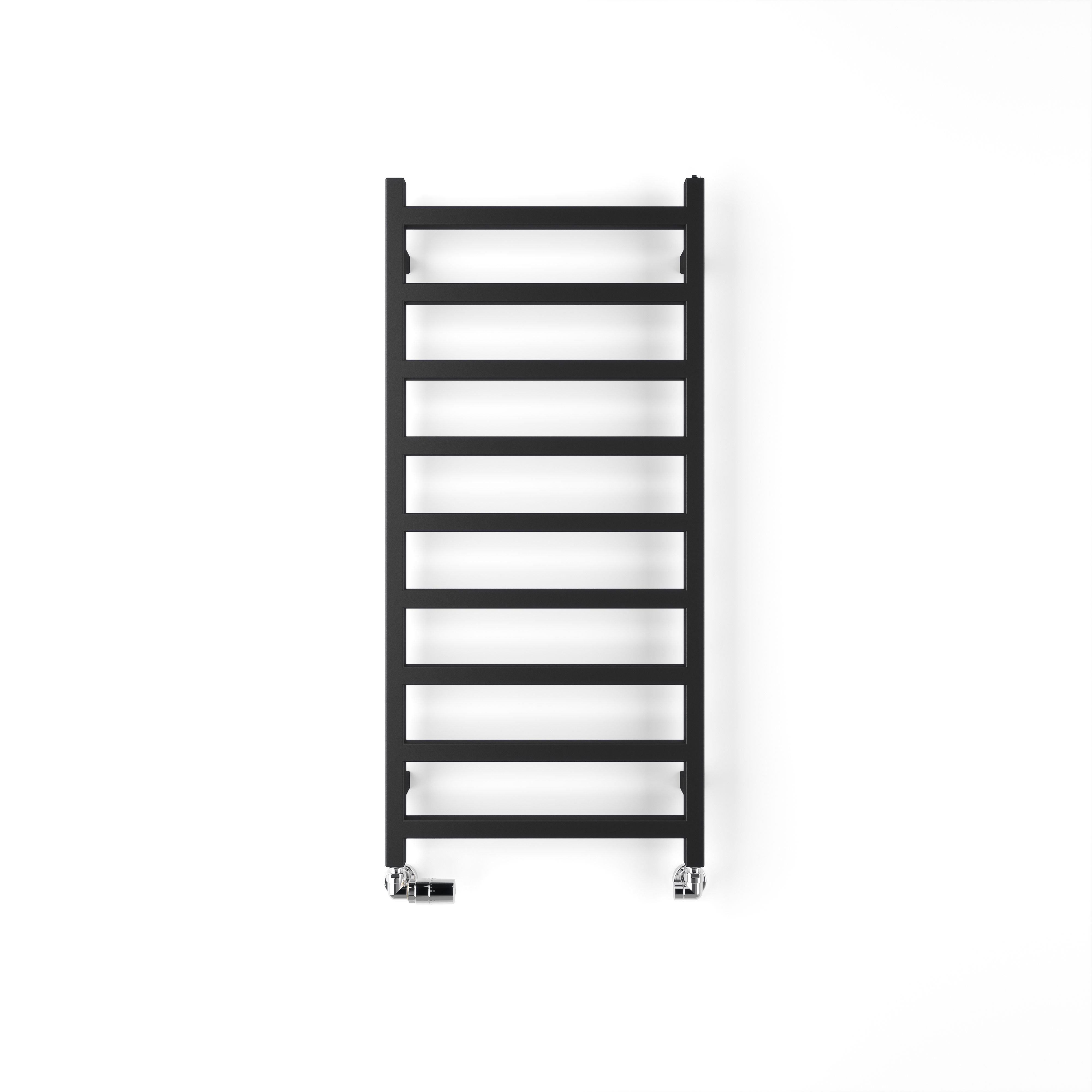 Terma Simple Black Electric & gas Flat Towel warmer (W)500mm x (H)1080mm