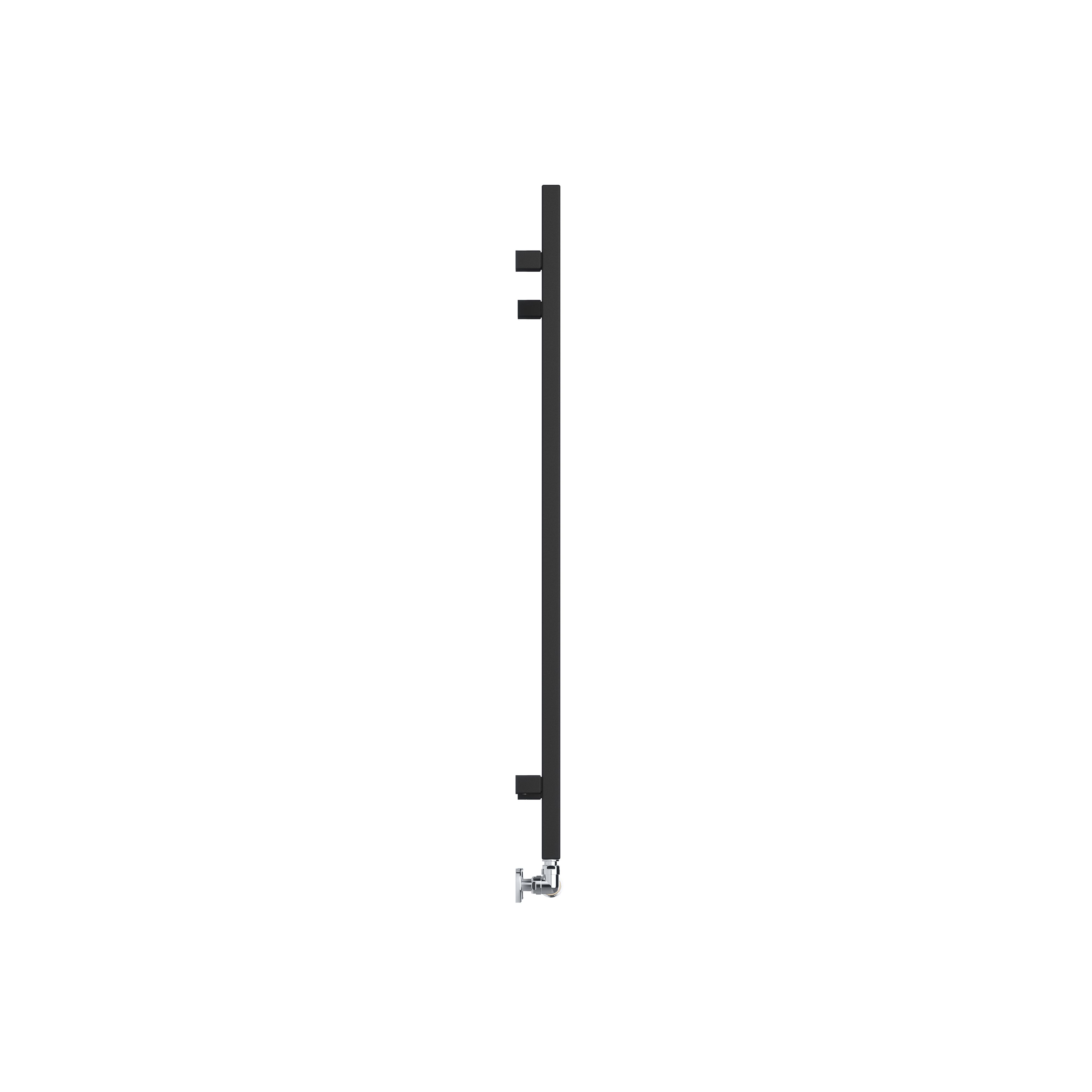 Terma Simple Black Electric & gas Flat Towel warmer (W)500mm x (H)1080mm