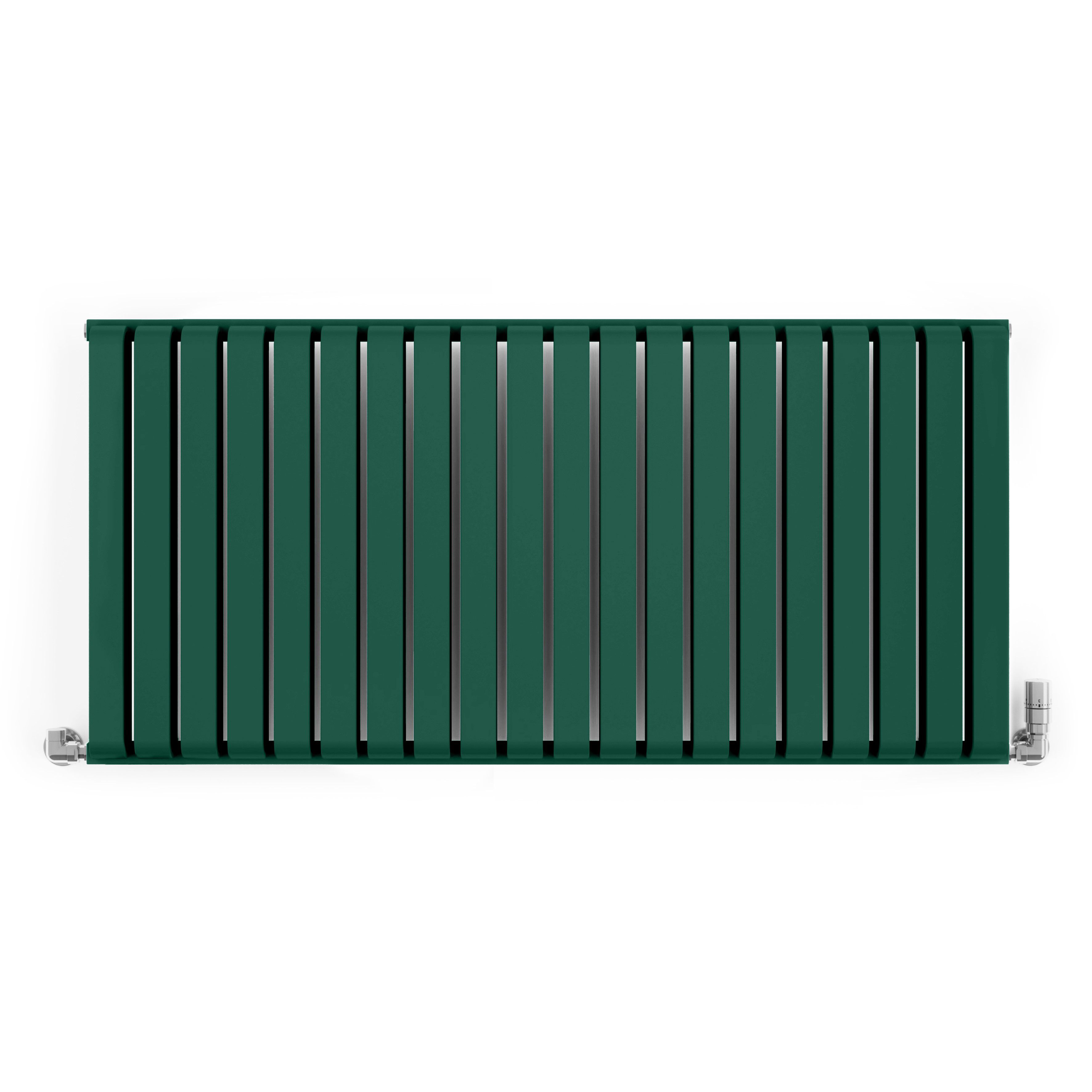 Terma Warp Room Green Hydronic Horizontal Designer 4931BTU Radiator, (W)1305mm x (H)630mm