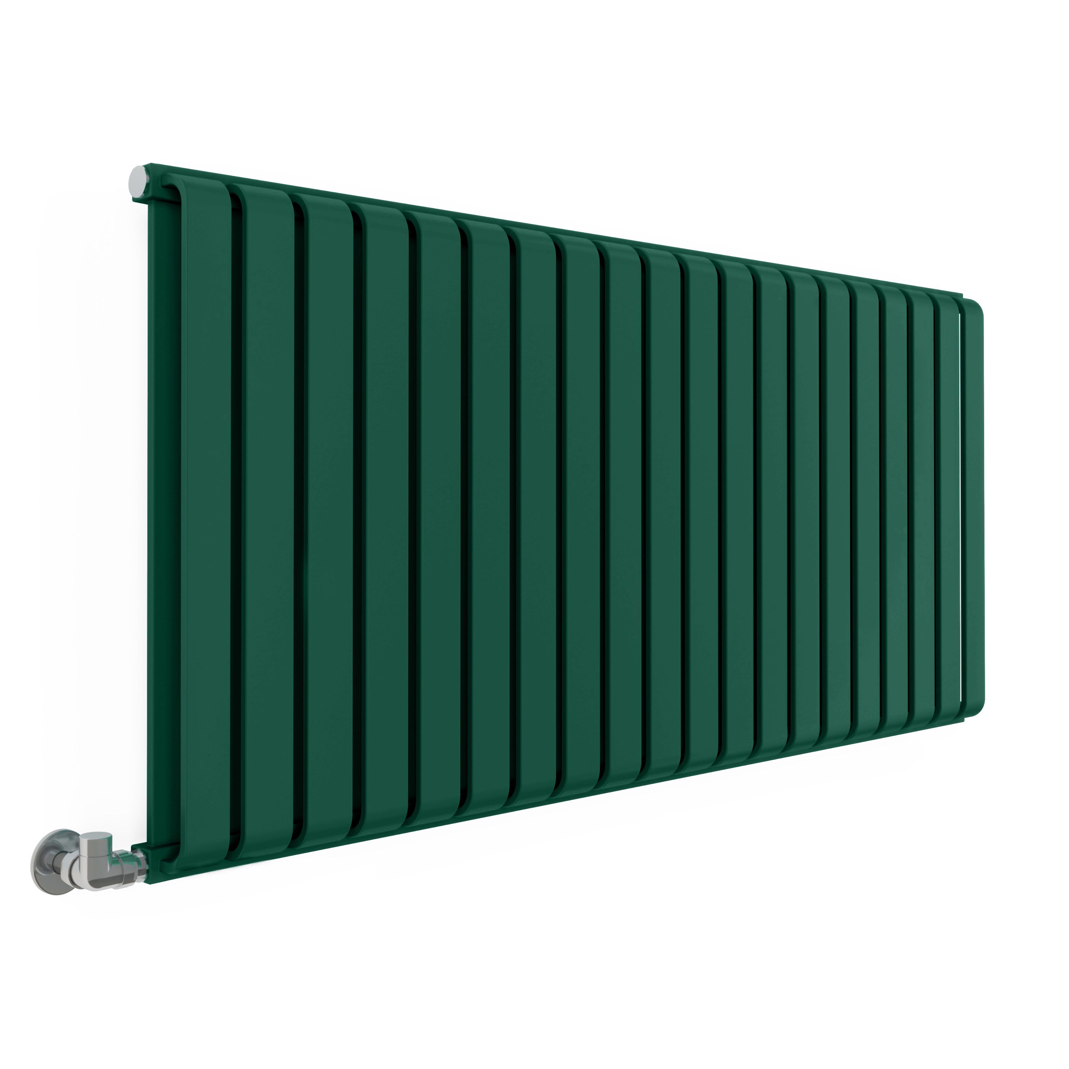 Terma Warp Room Green Hydronic Horizontal Designer 4931BTU Radiator, (W)1305mm x (H)630mm
