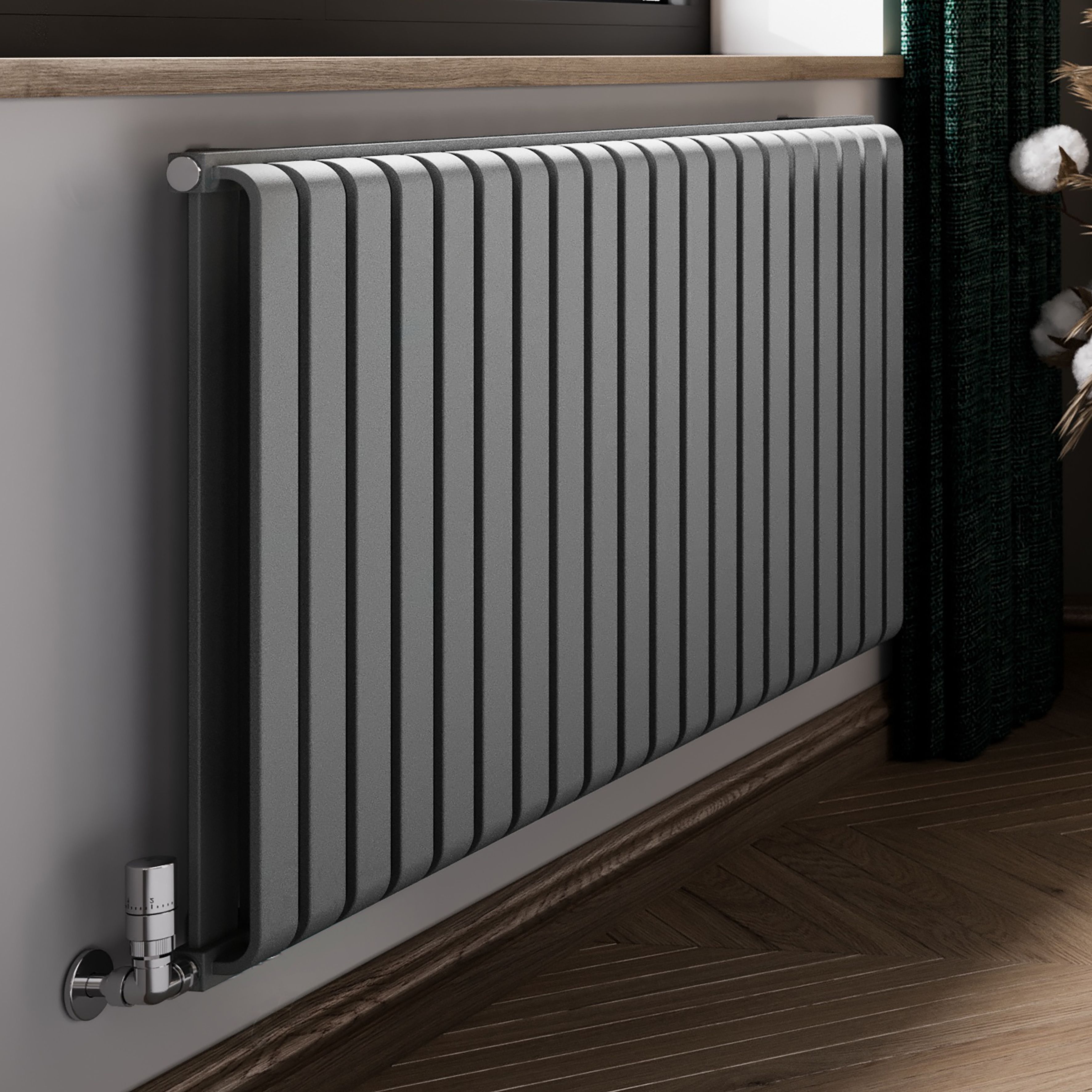 Terma Warp Room Salt n Pepper Hydronic Horizontal Designer 4931BTU ...