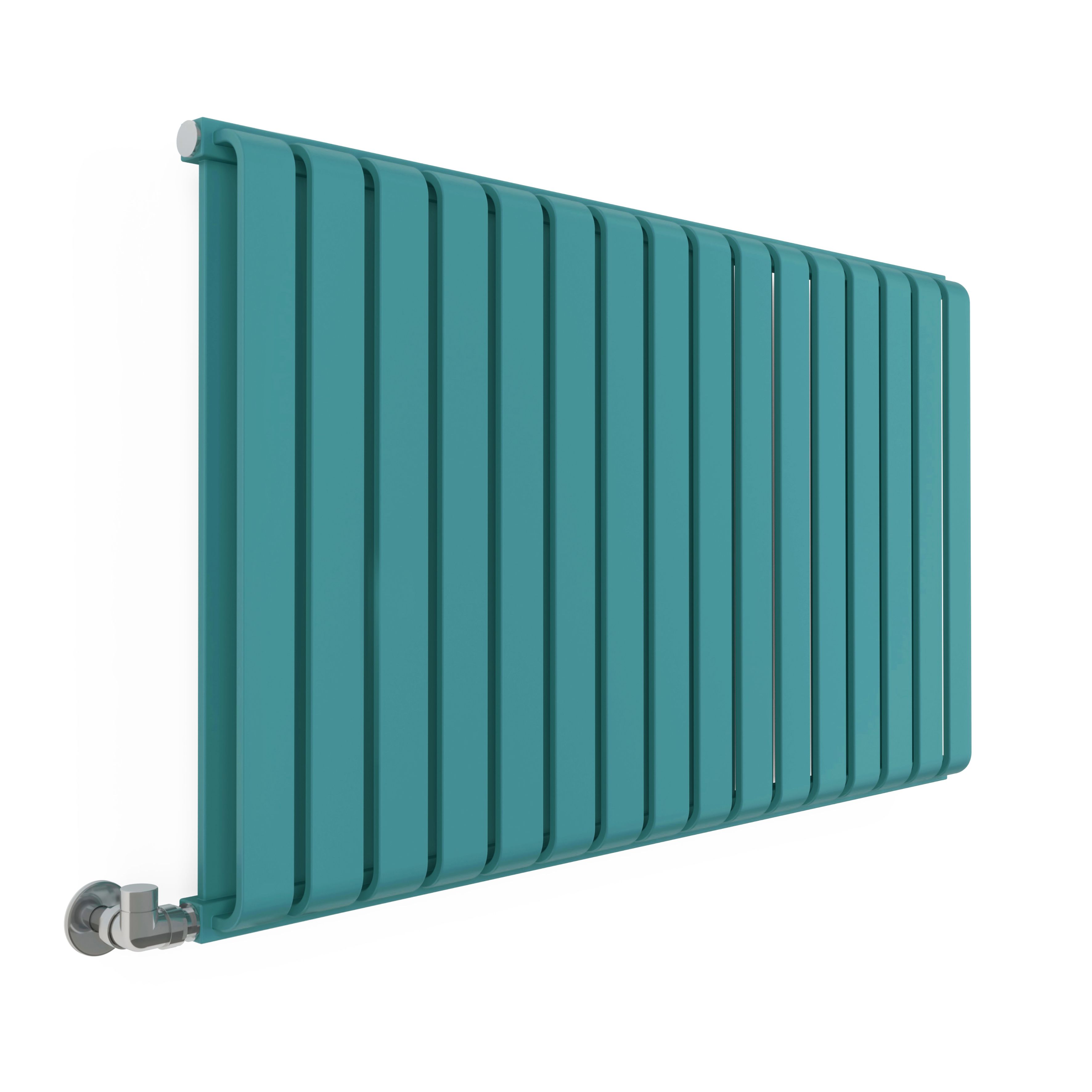 Terma Warp Room Teal Hydronic Horizontal Designer 3945BTU Radiator, (W)1045mm x (H)630mm