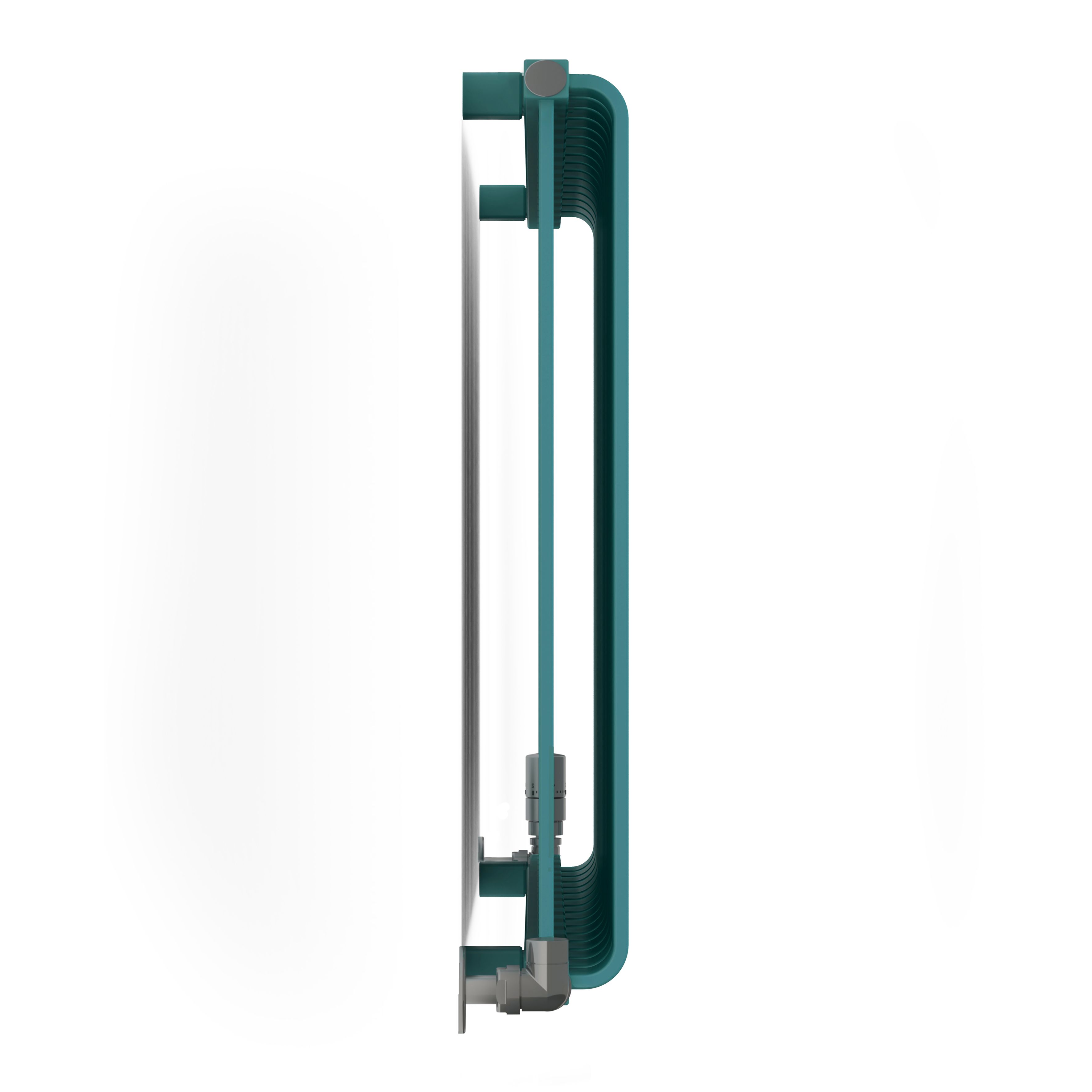 Terma Warp Room Teal Hydronic Horizontal Designer 3945BTU Radiator, (W)1045mm x (H)630mm