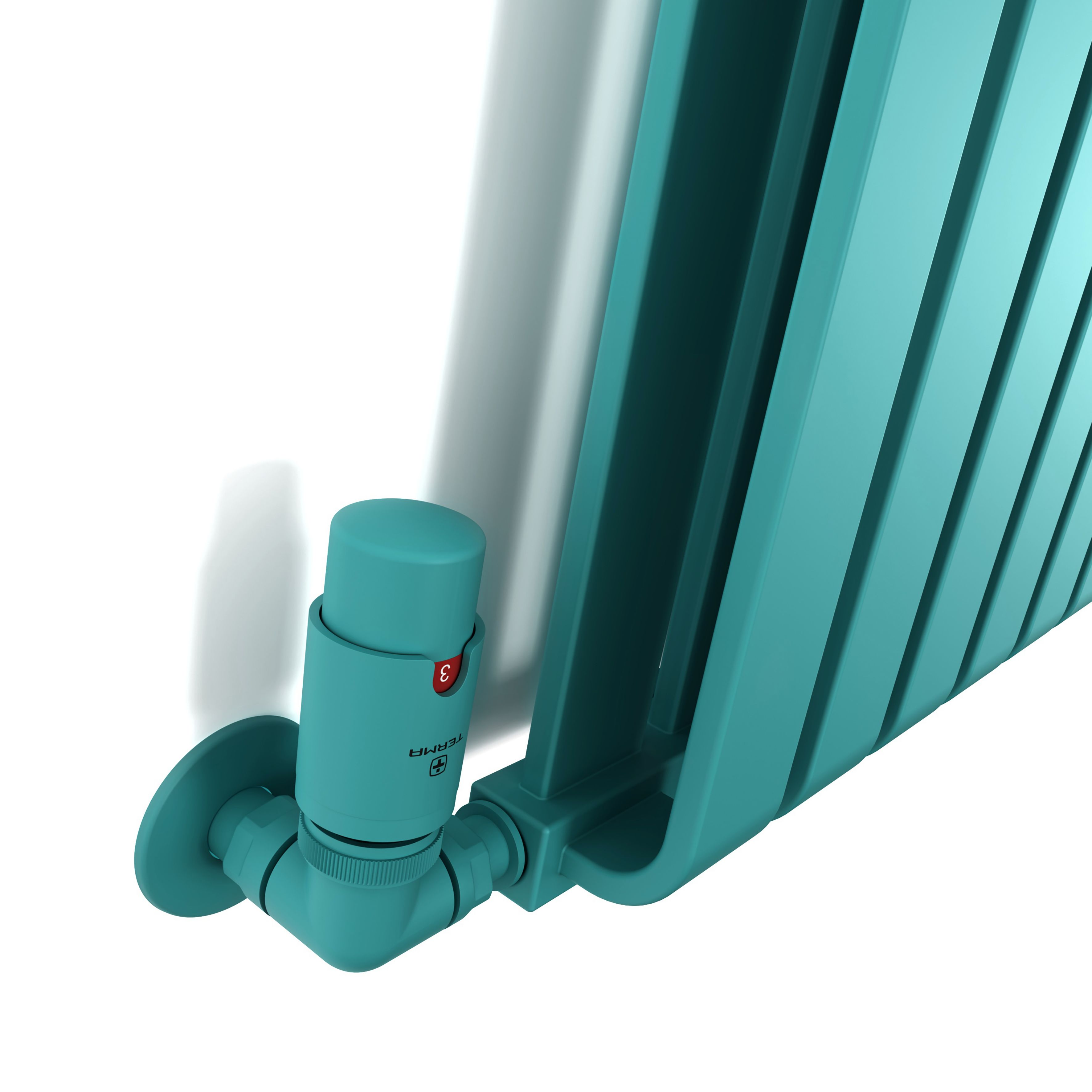 Terma Warp Room Teal Hydronic Horizontal Designer 3945BTU Radiator, (W)1045mm x (H)630mm