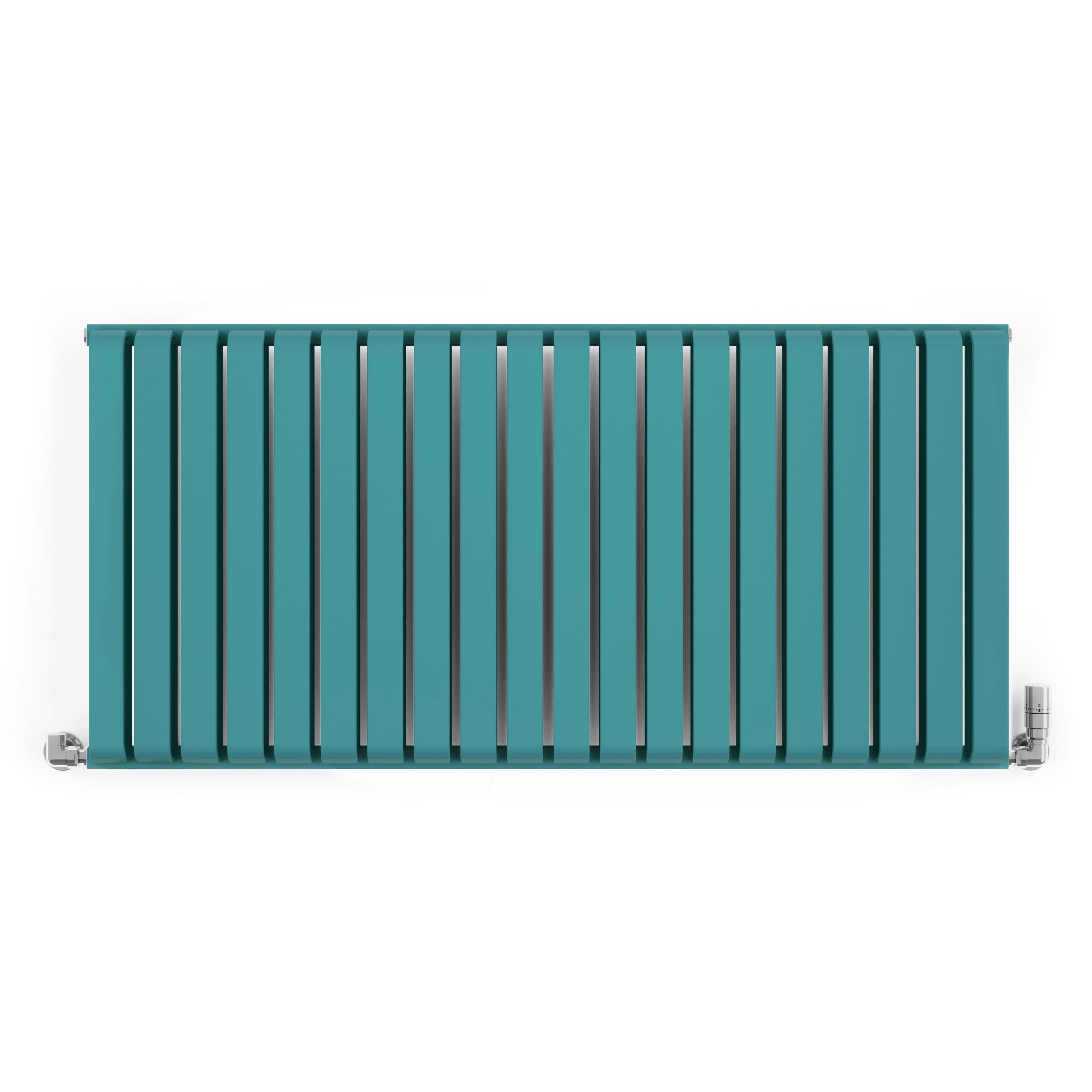 Terma Warp Room Teal Hydronic Horizontal Designer 4931BTU Radiator, (W ...