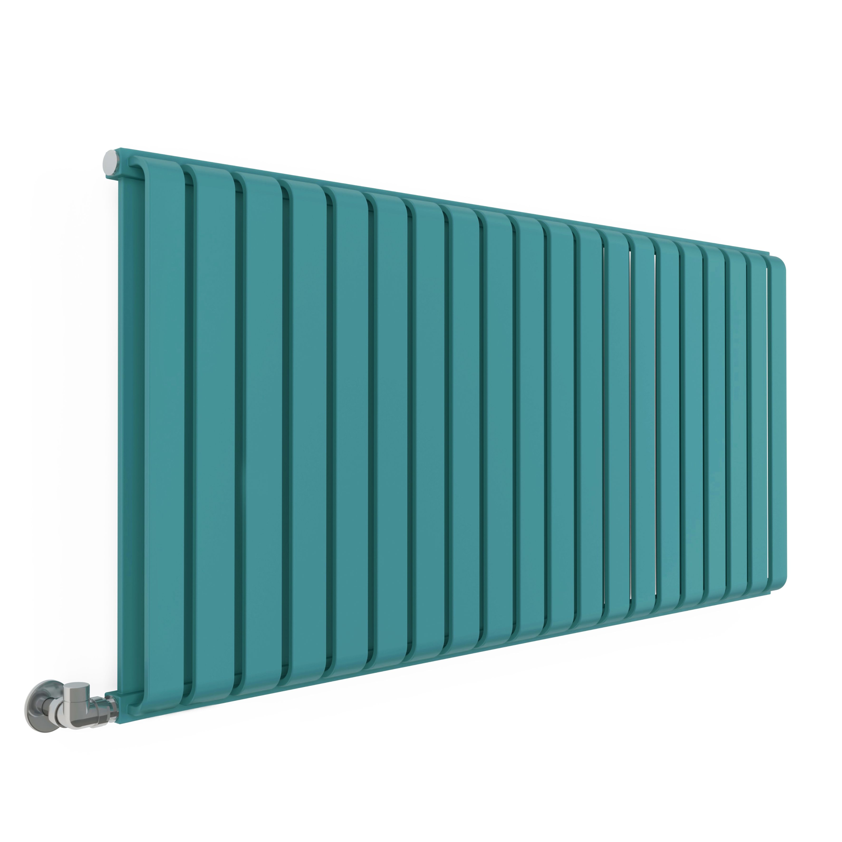 Terma Warp Room Teal Hydronic Horizontal Designer 4931BTU Radiator, (W ...