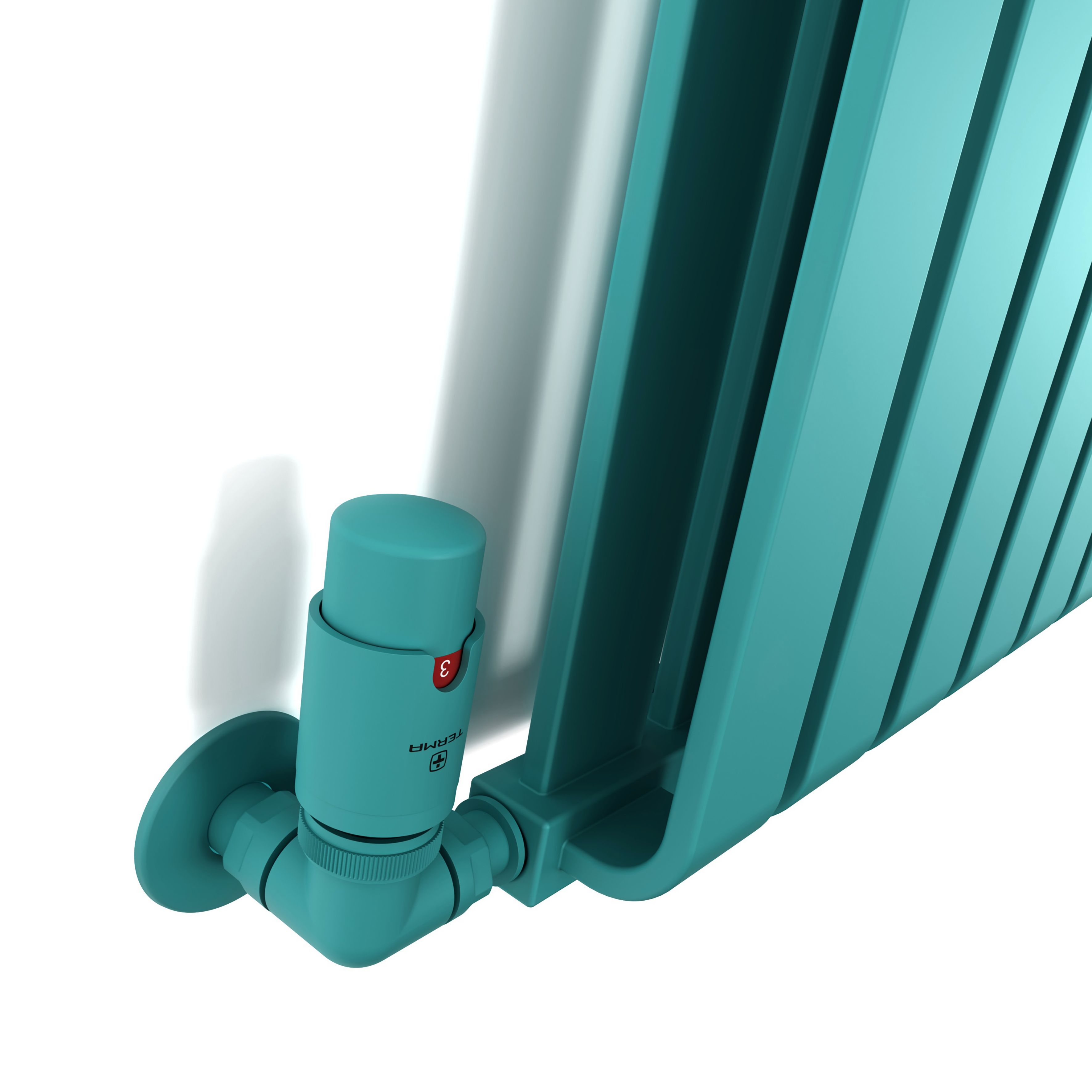 Terma Warp Room Teal Hydronic Horizontal Designer 4931BTU Radiator, (W ...