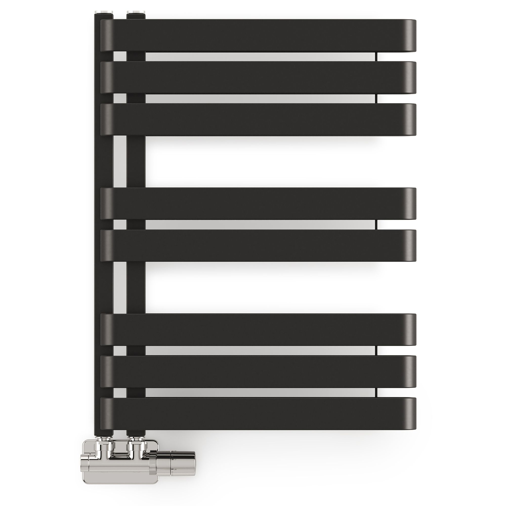 Terma Warp S Black Electric & gas Flat Towel warmer (W)500mm x (H)655mm