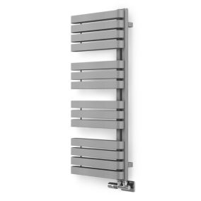 Terma Warp S T-Rail Grey Flat Towel warmer (W)500mm x (H)1110mm