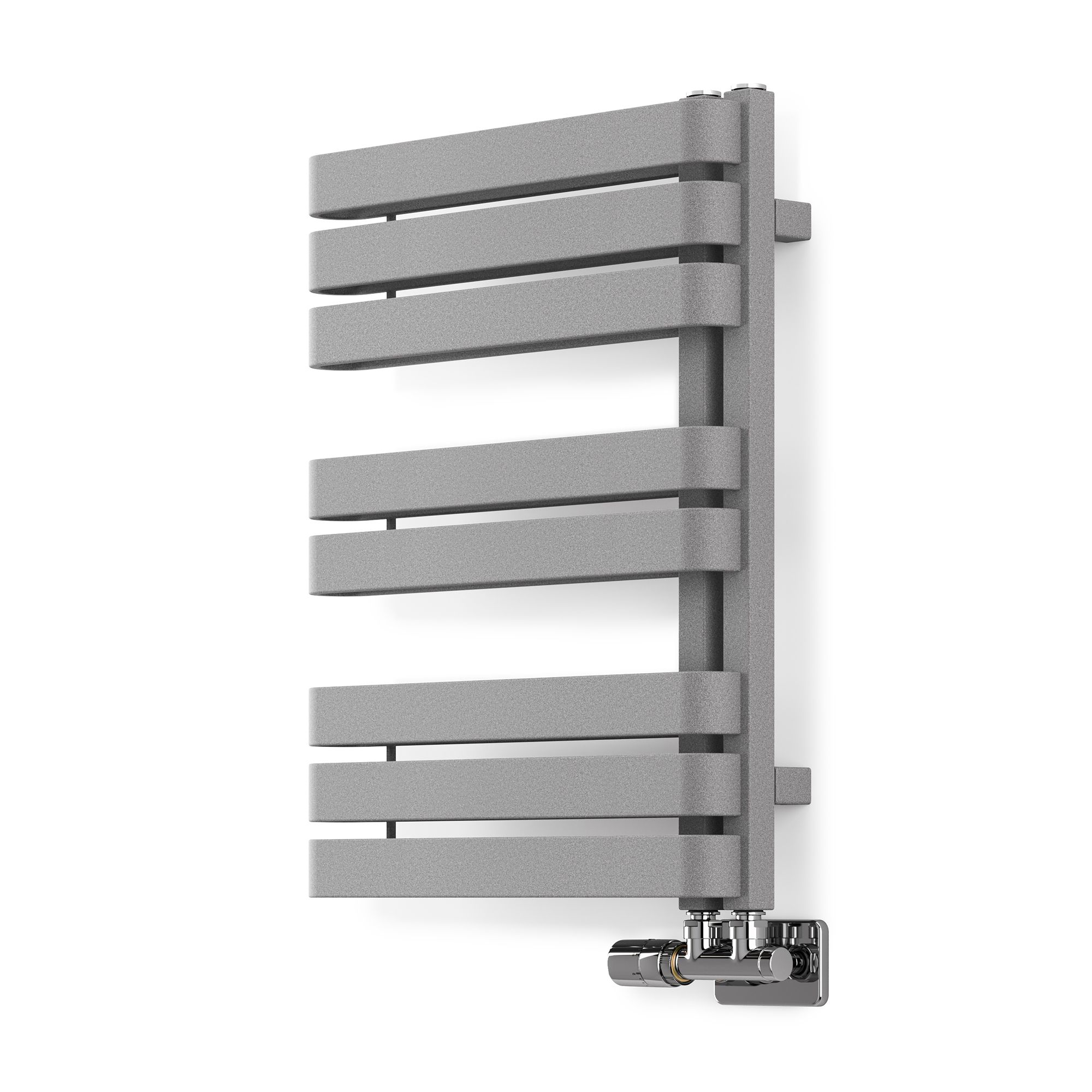 Terma Warp S T-Rail Grey Flat Towel warmer (W)500mm x (H)655mm