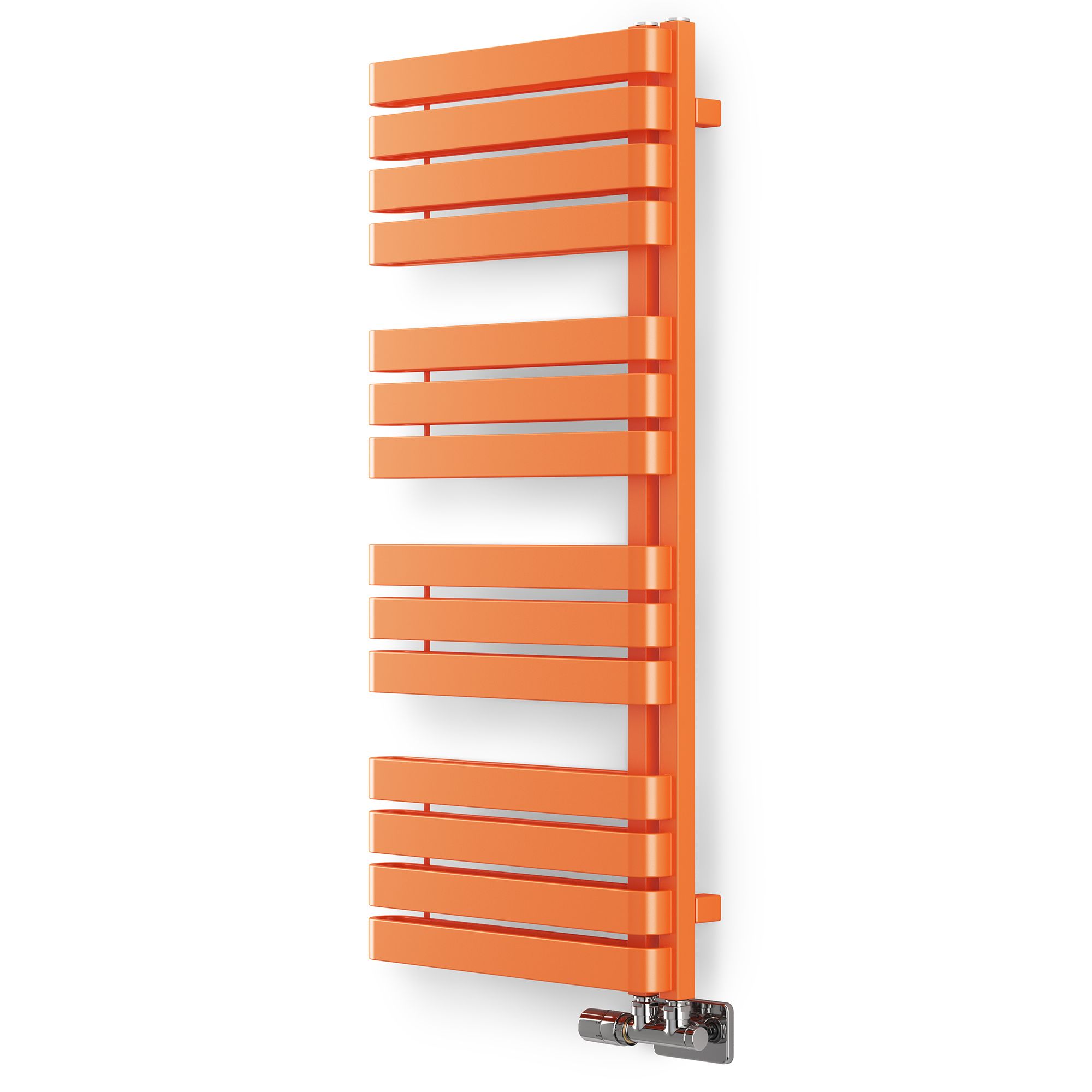 Terma Warp S T-Rail Orange Flat Towel warmer (W)500mm x (H)1110mm