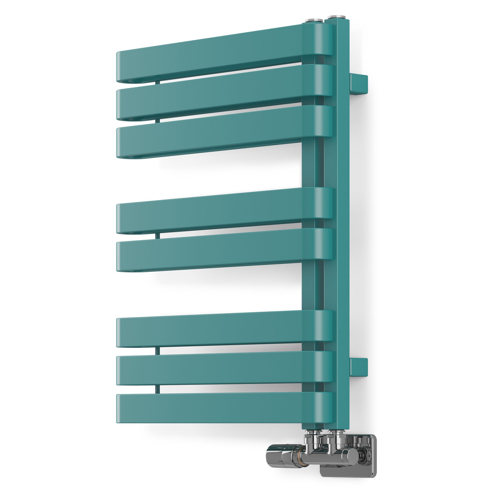 Terma Warp S T-Rail Teal Flat Towel warmer (W)500mm x (H)655mm