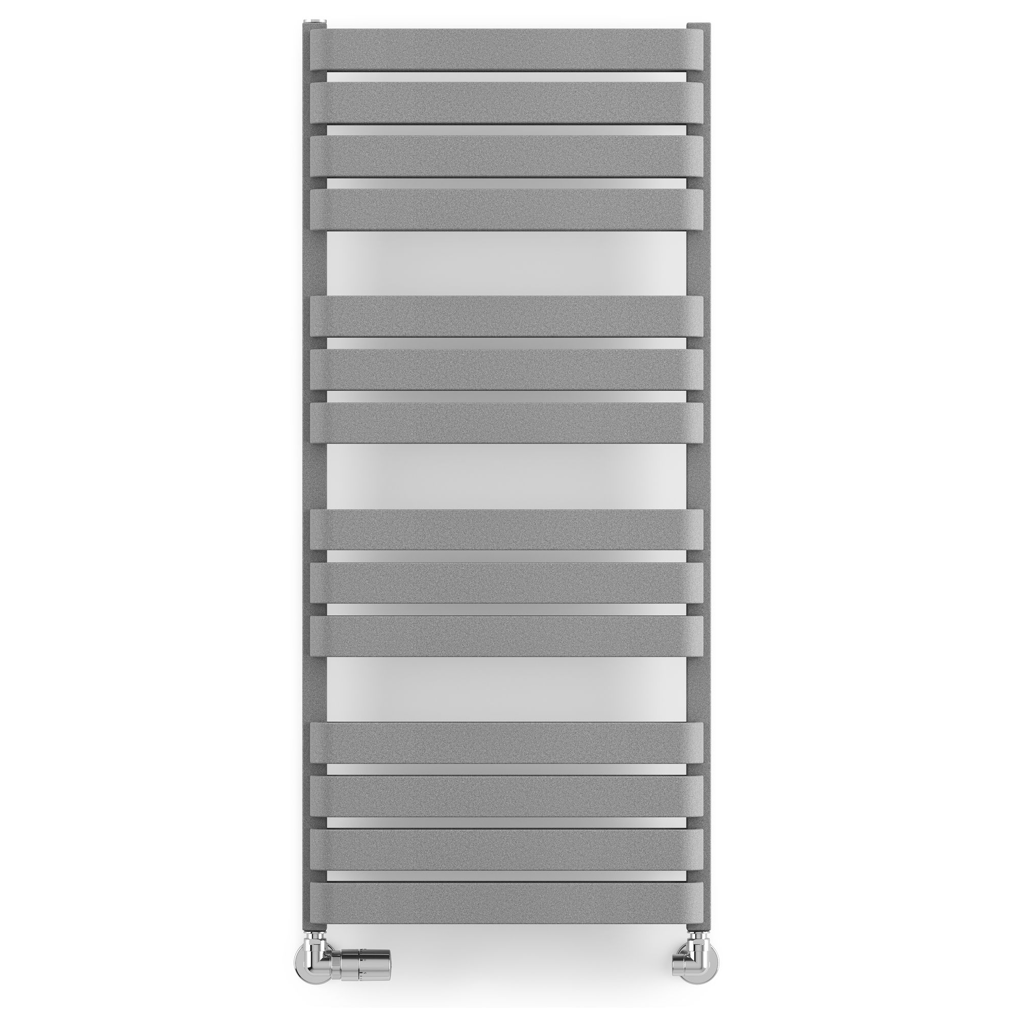 Terma Warp T Bold Grey Electric & gas Flat Towel warmer (W)500mm x (H)1110mm