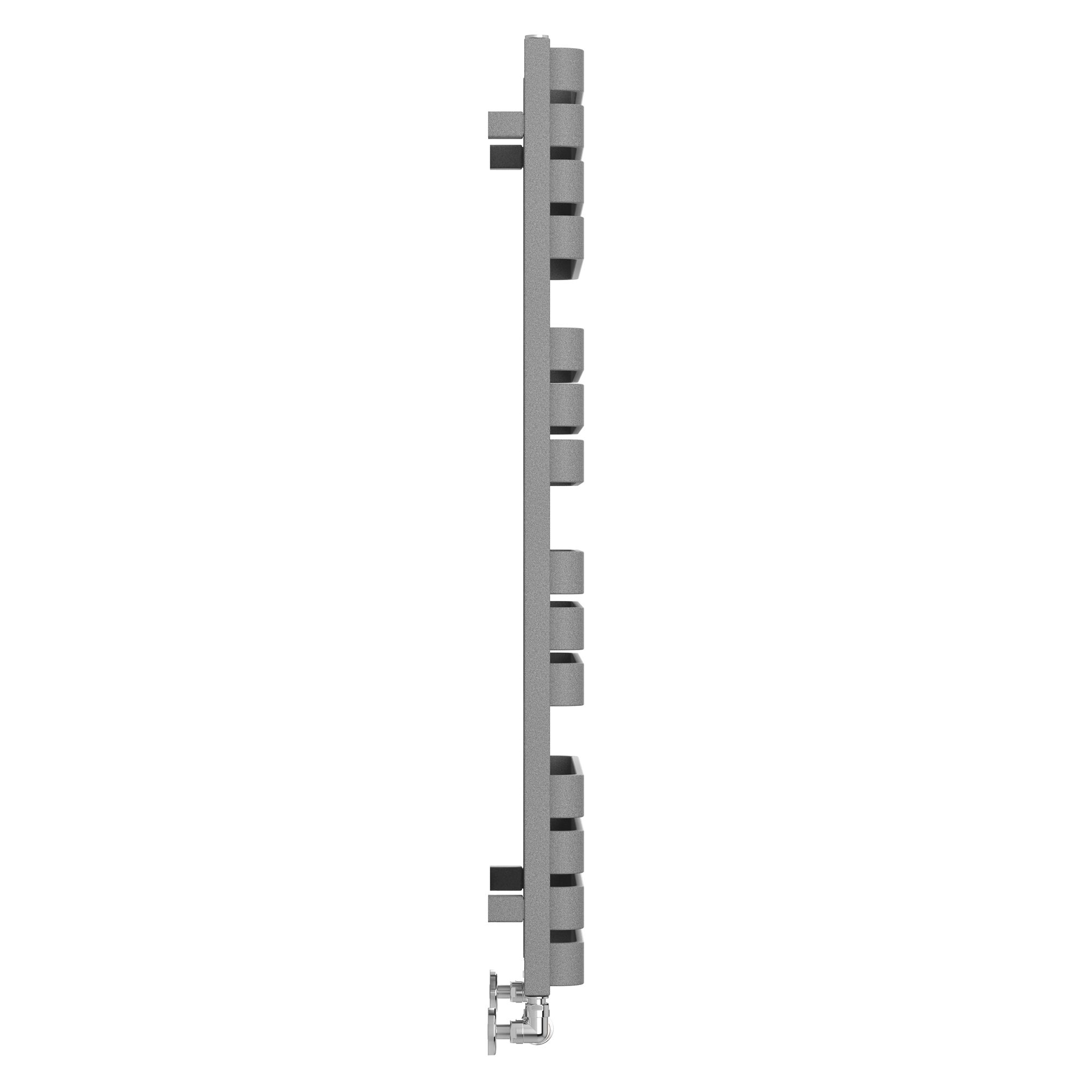 Terma Warp T Bold Grey Electric & gas Flat Towel warmer (W)500mm x (H)1110mm