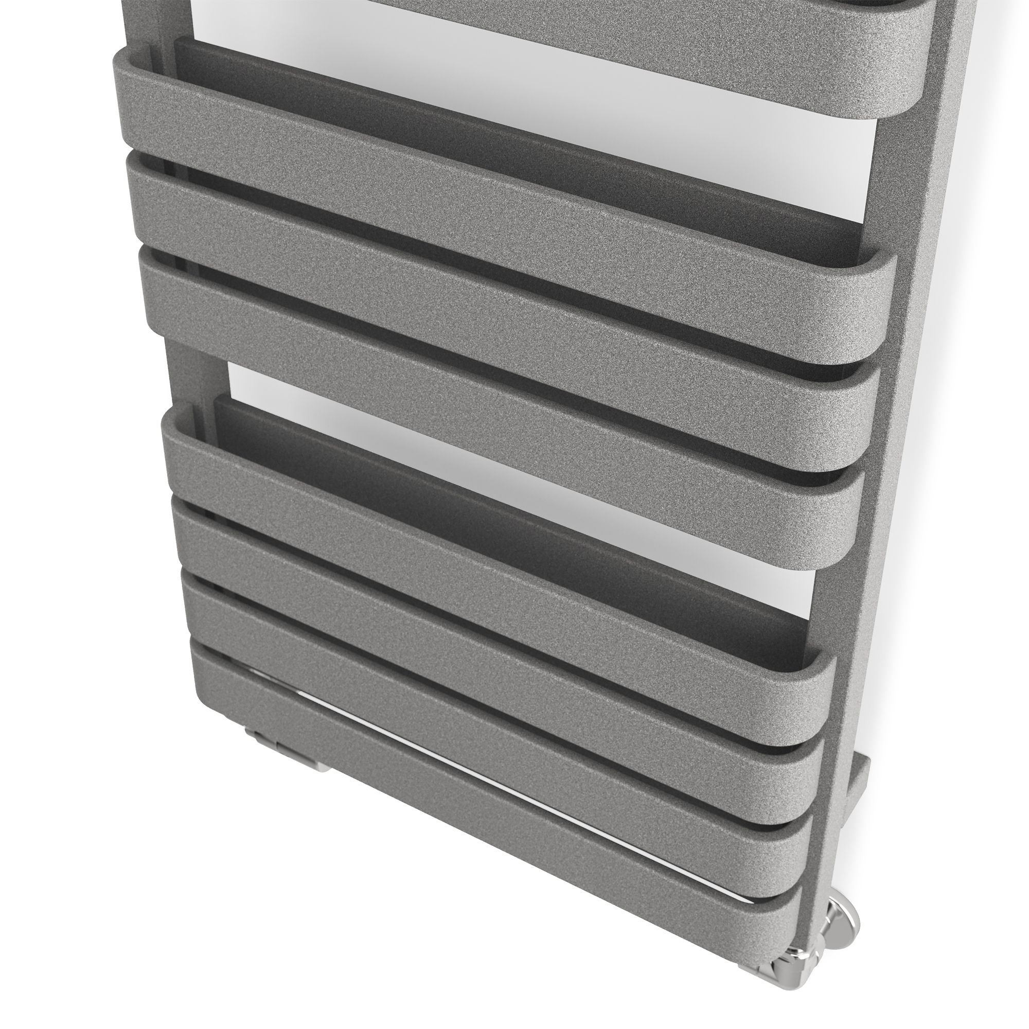 Terma Warp T Bold Grey Electric & gas Flat Towel warmer (W)500mm x (H)1110mm