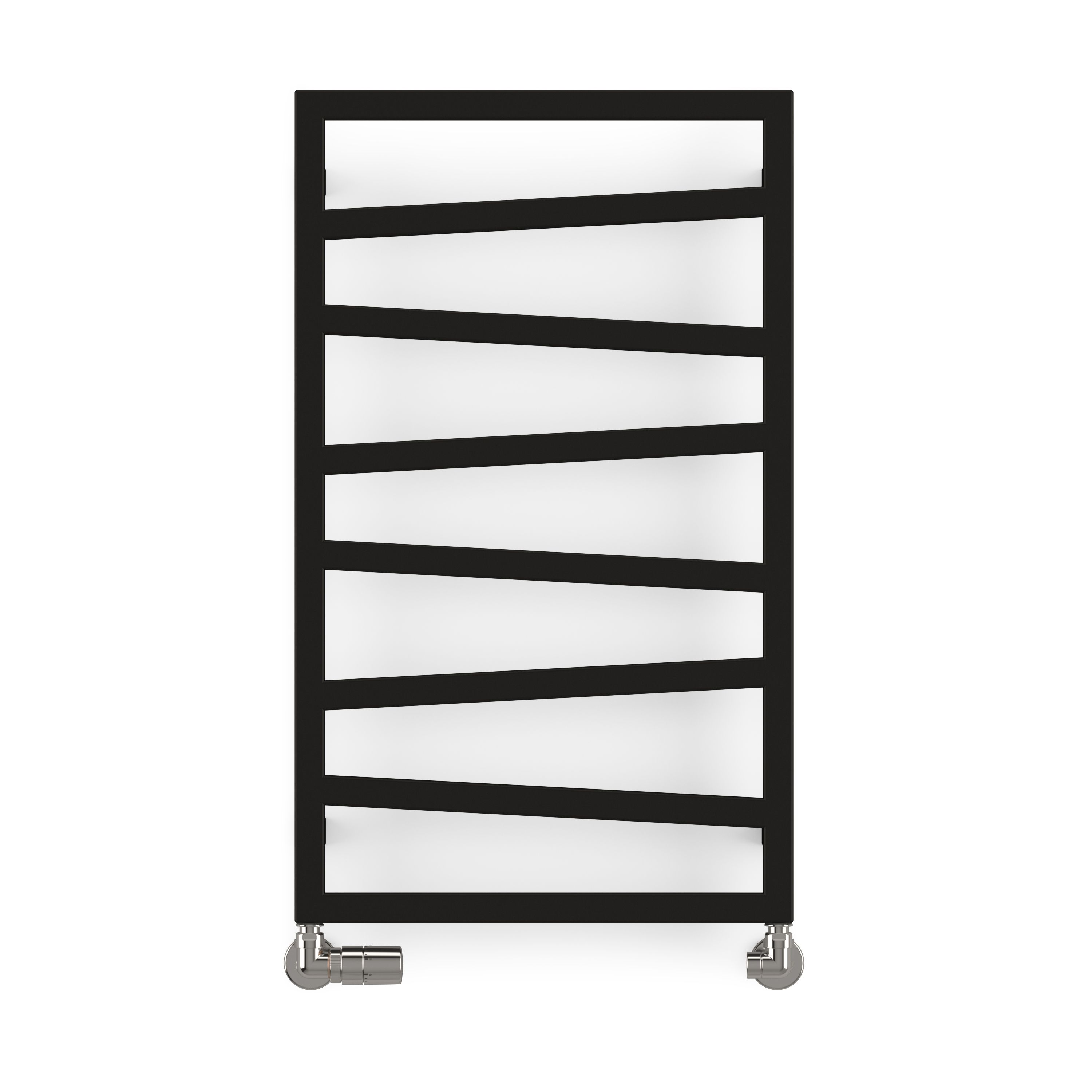 Terma Zig-Zag Black Flat Towel warmer (W)500mm x (H)835mm