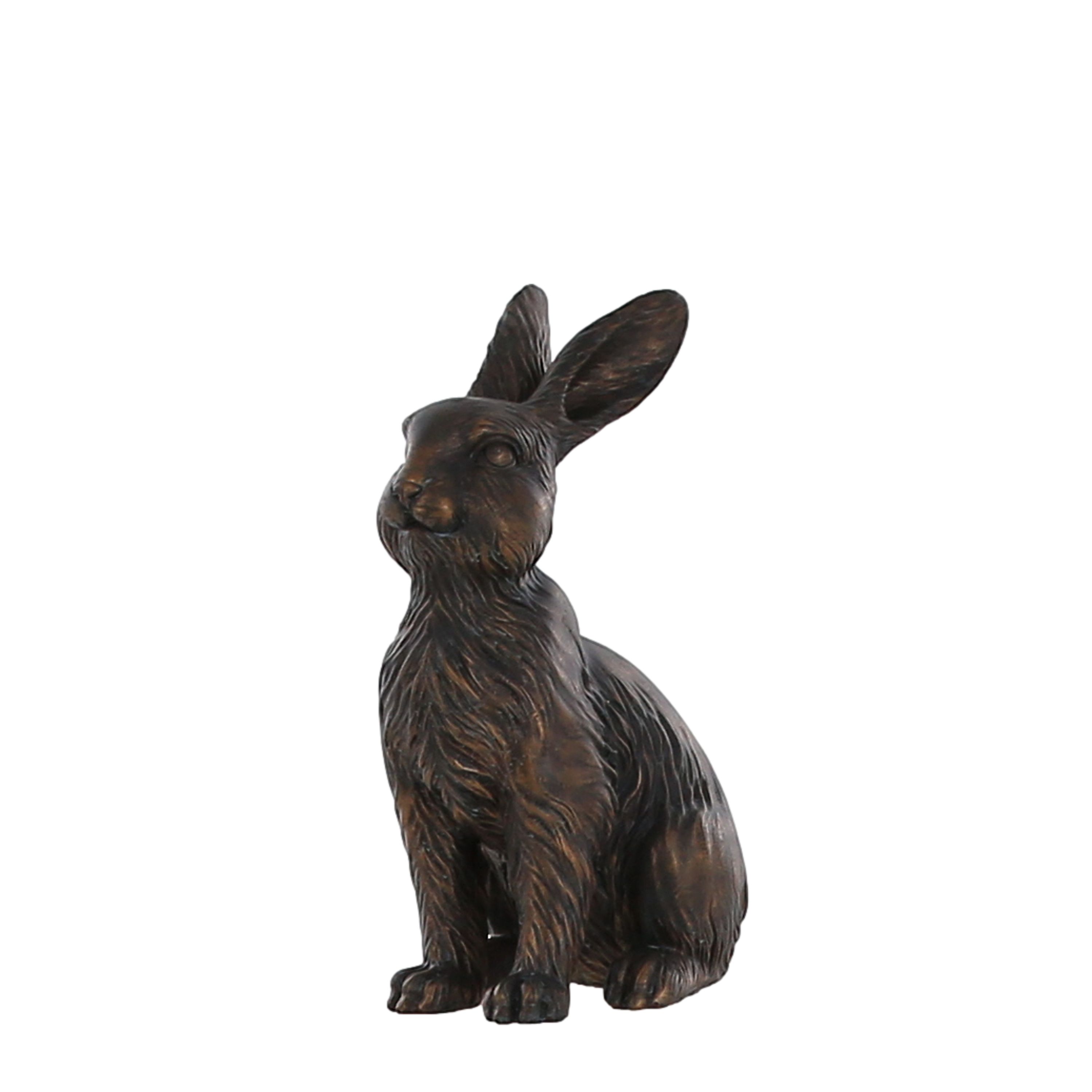 Terrastyle Bronze Polystone Rabbit Garden ornament (H)31cm DIY at B&Q