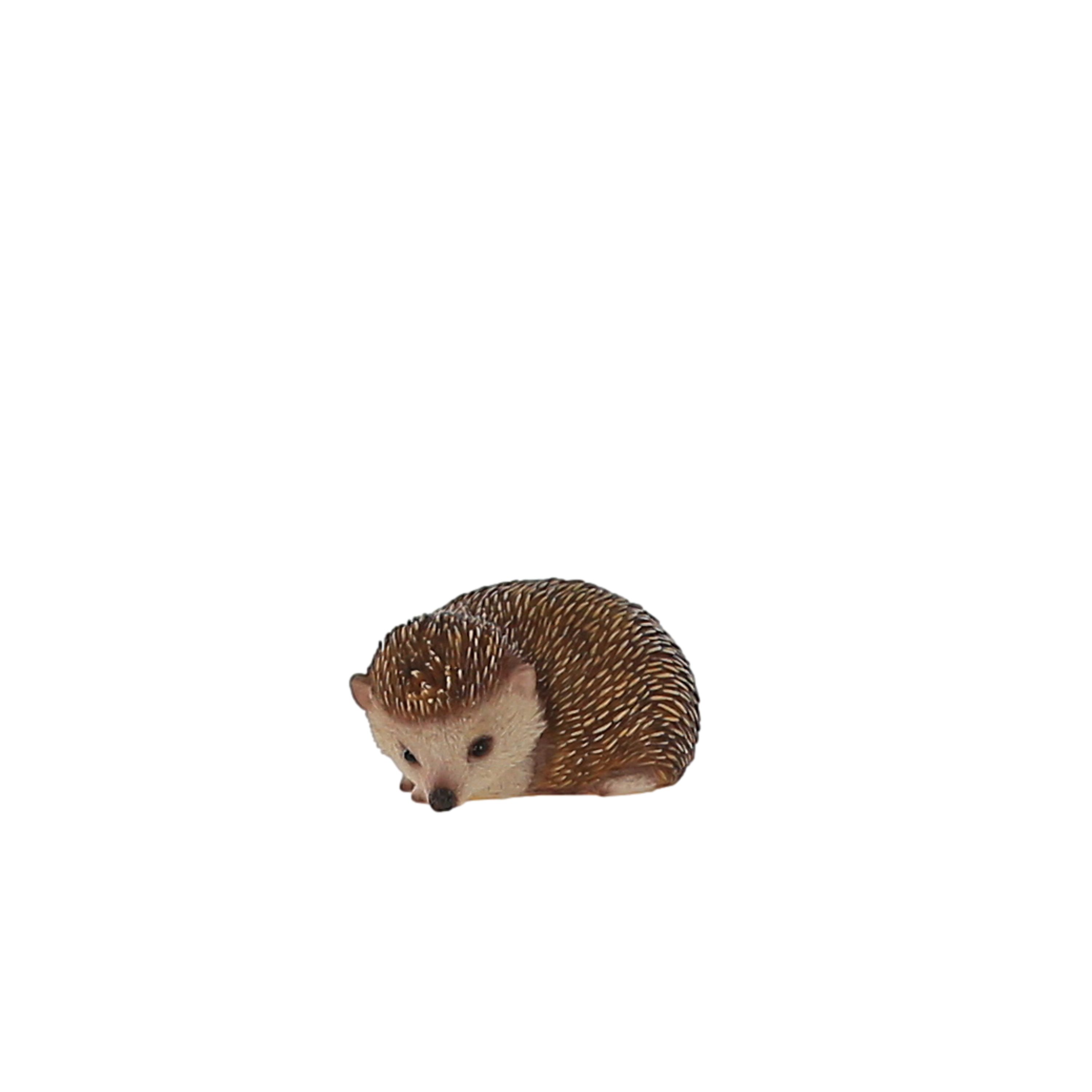 Terrastyle Brown Resin Hedgehog Garden ornament (H)9.3cm (W)11.7cm
